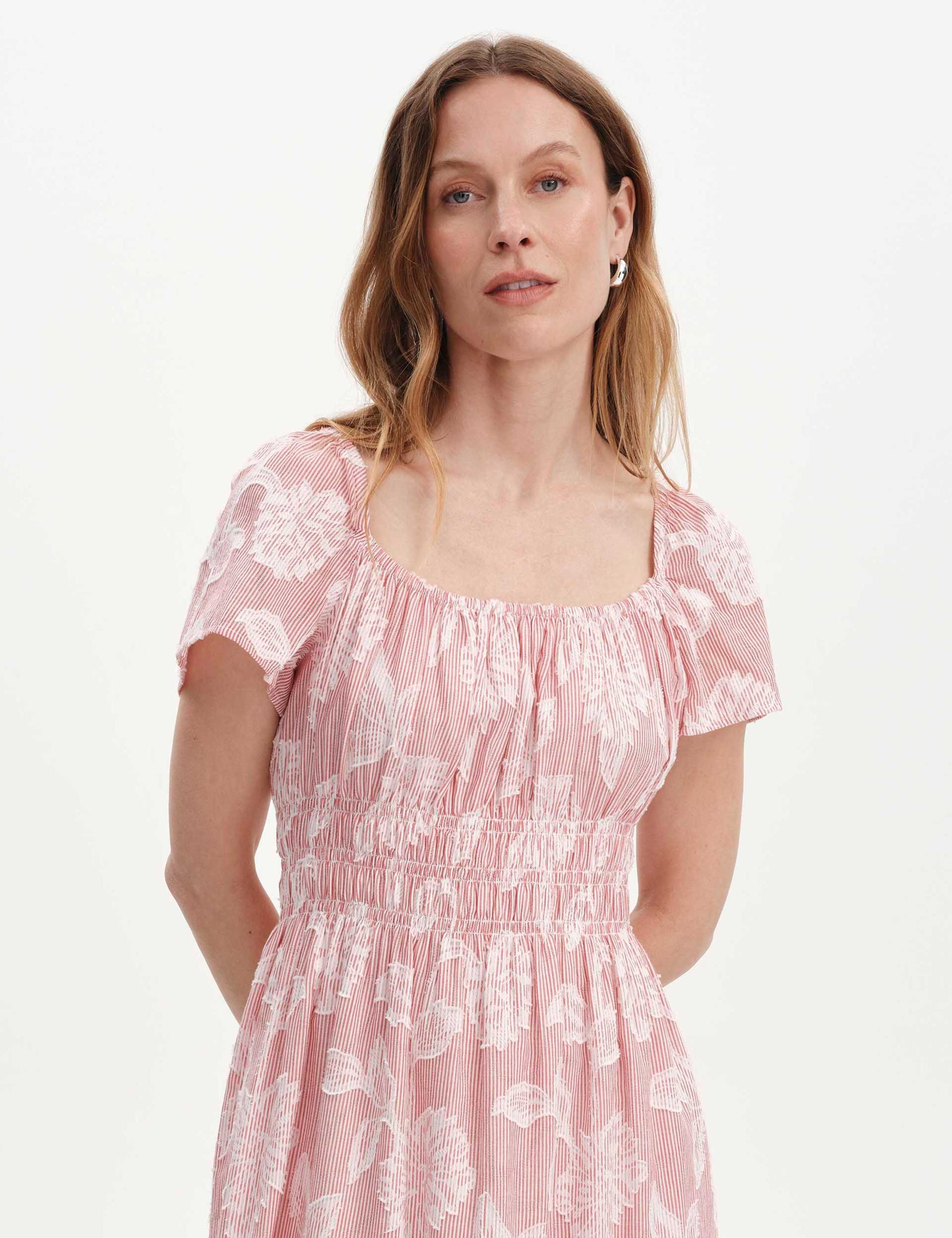 Pure Cotton Elasticated Waist Midi Dress 6 of 7