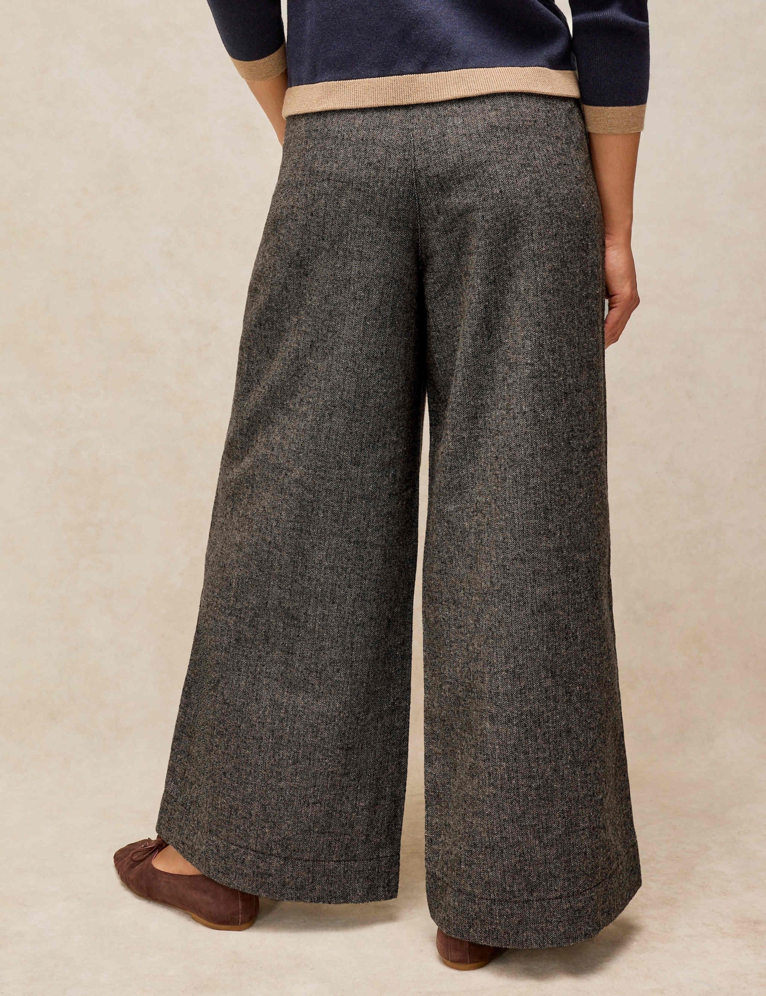 Wool Blend Wide Leg Trousers 4 of 6