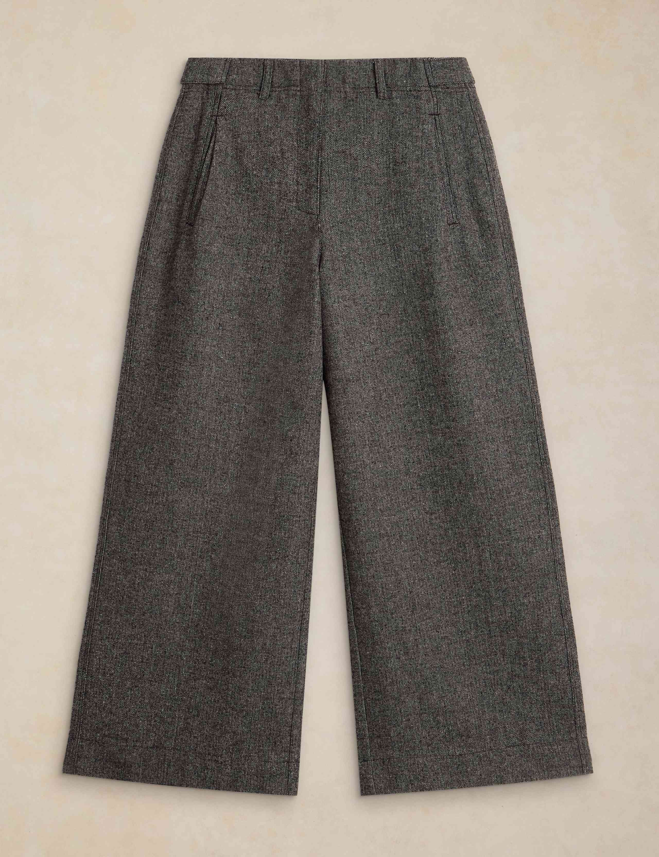Wool Blend Wide Leg Trousers 2 of 6