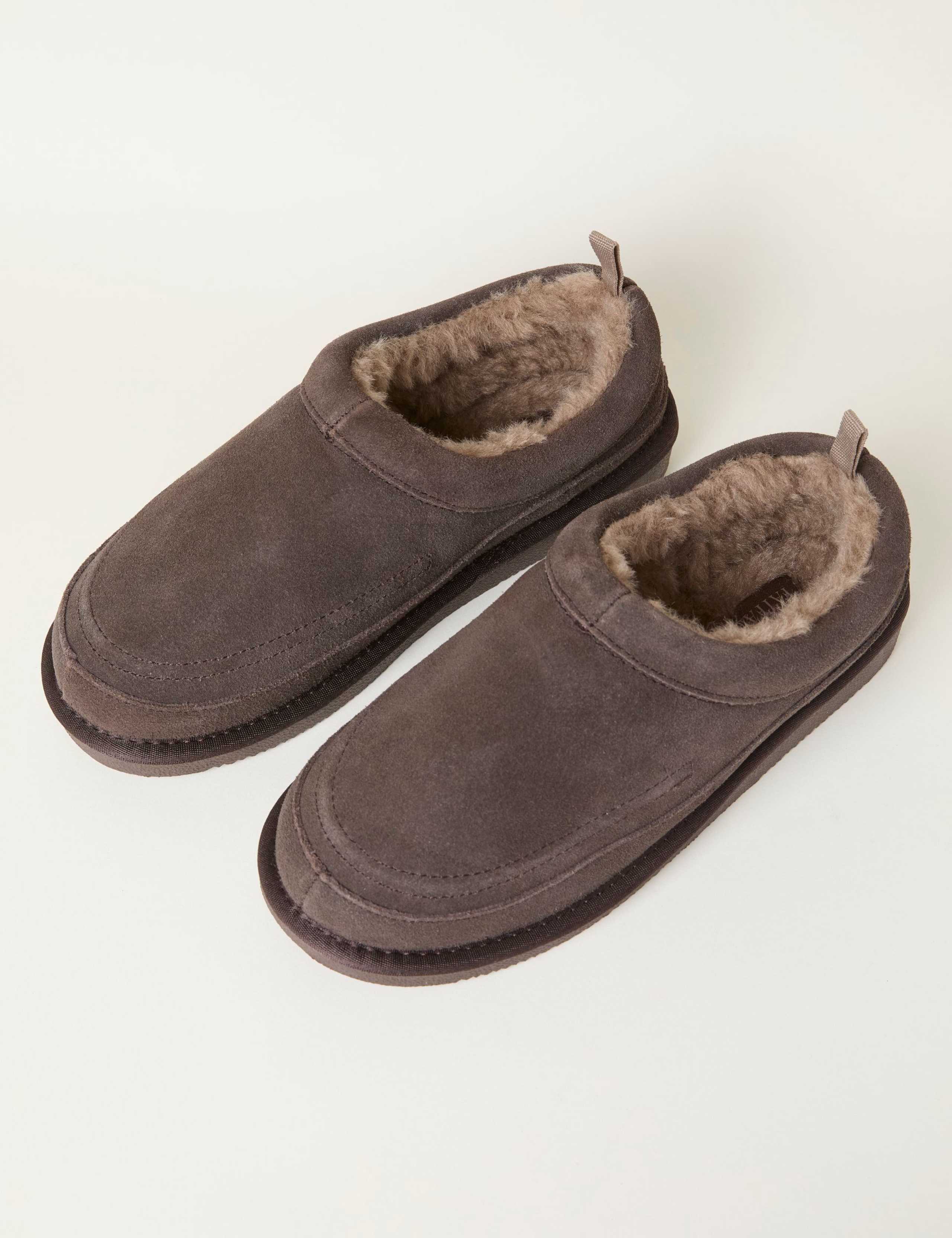 Suede Embossed Fleece Lined Slippers 2 of 3