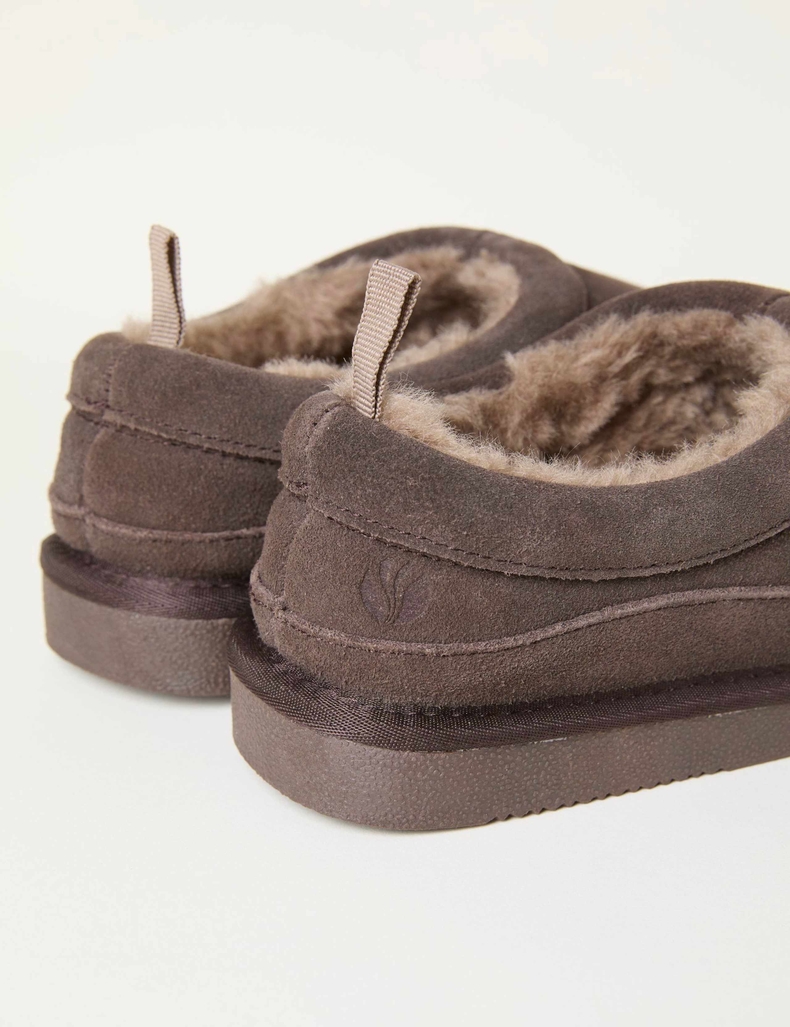 Suede Embossed Fleece Lined Slippers 3 of 3