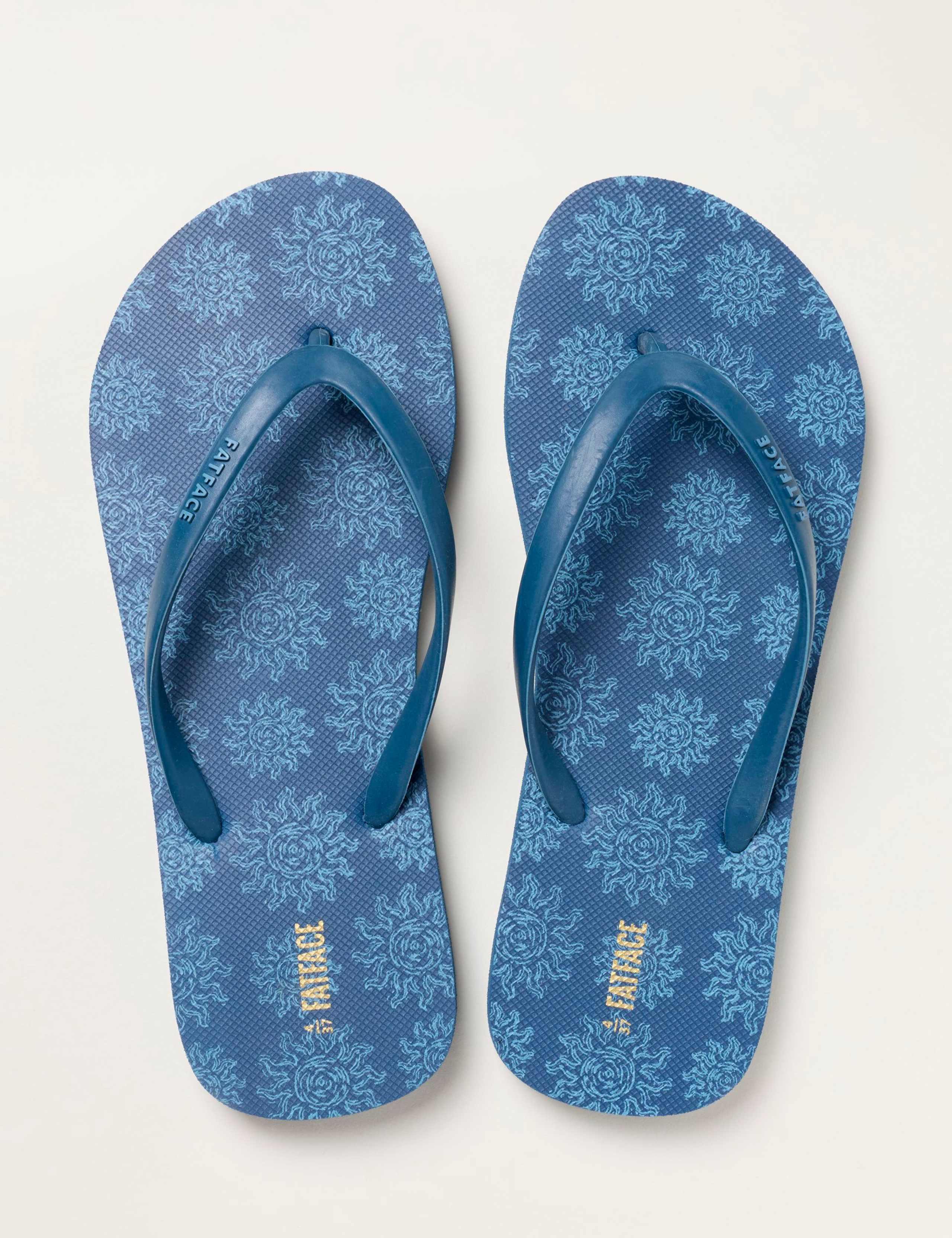 Sun Print Flat Flip Flops 1 of 3