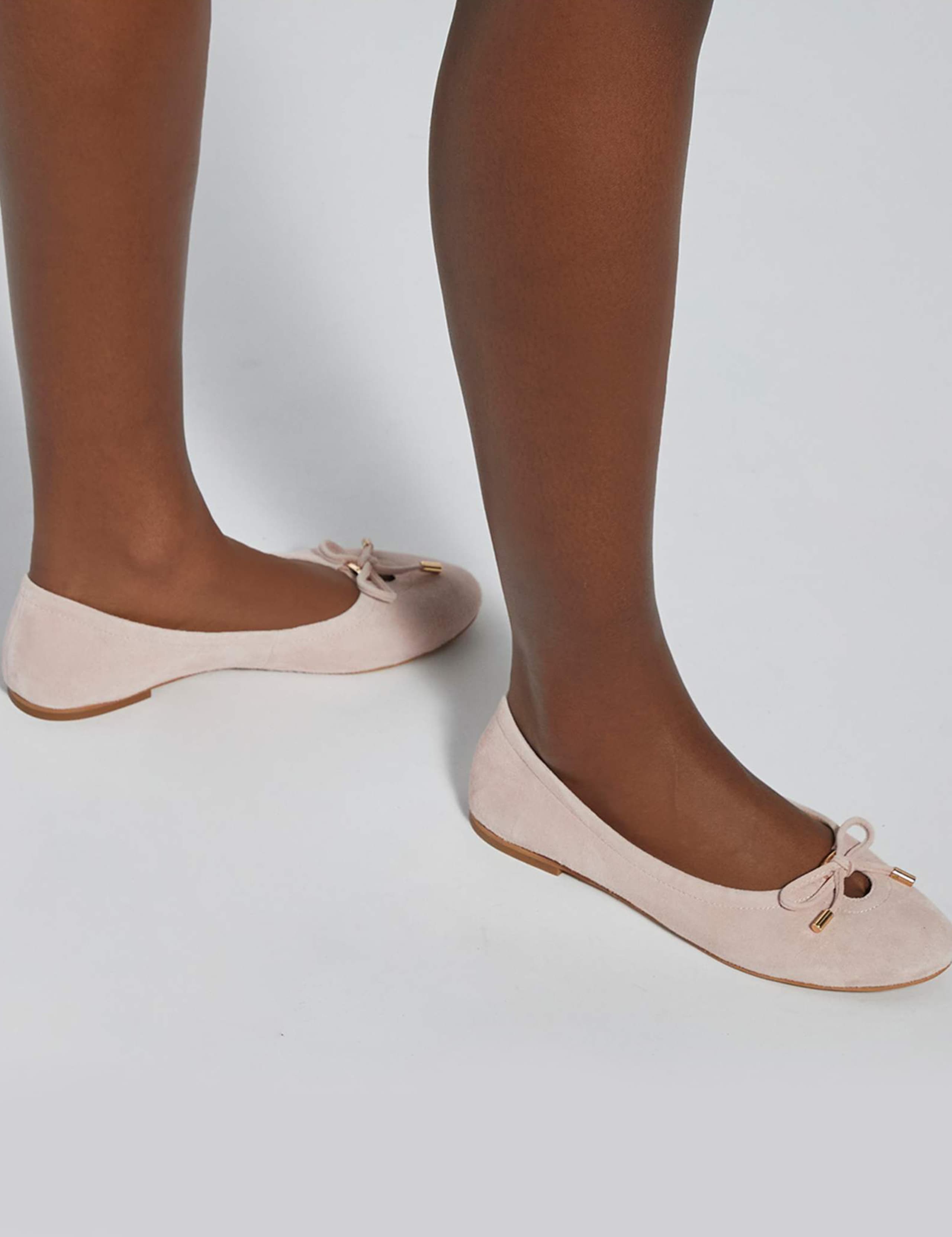 Leather Flat Ballet Pumps 1 of 7