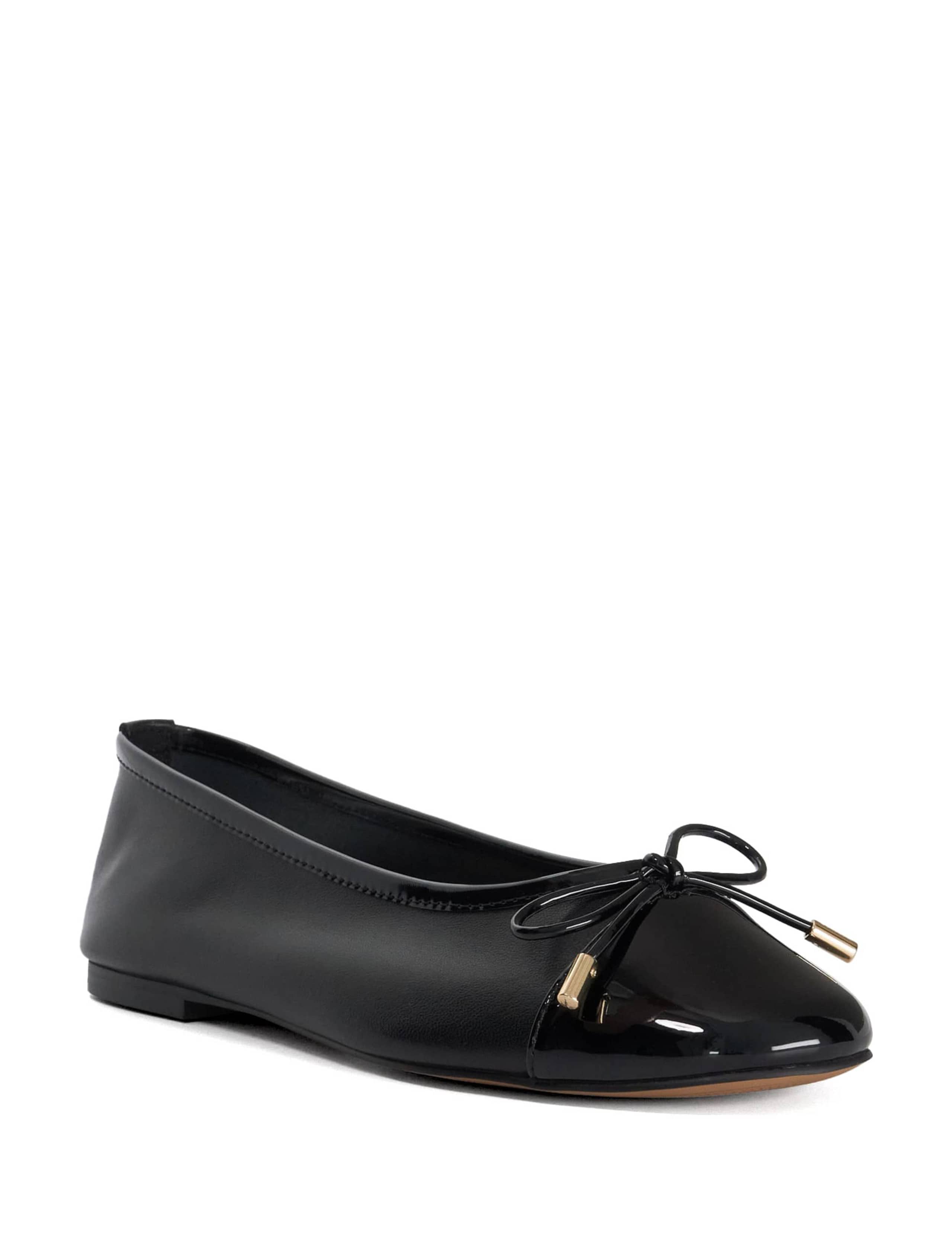 Leather Flat Ballet Pumps 3 of 5