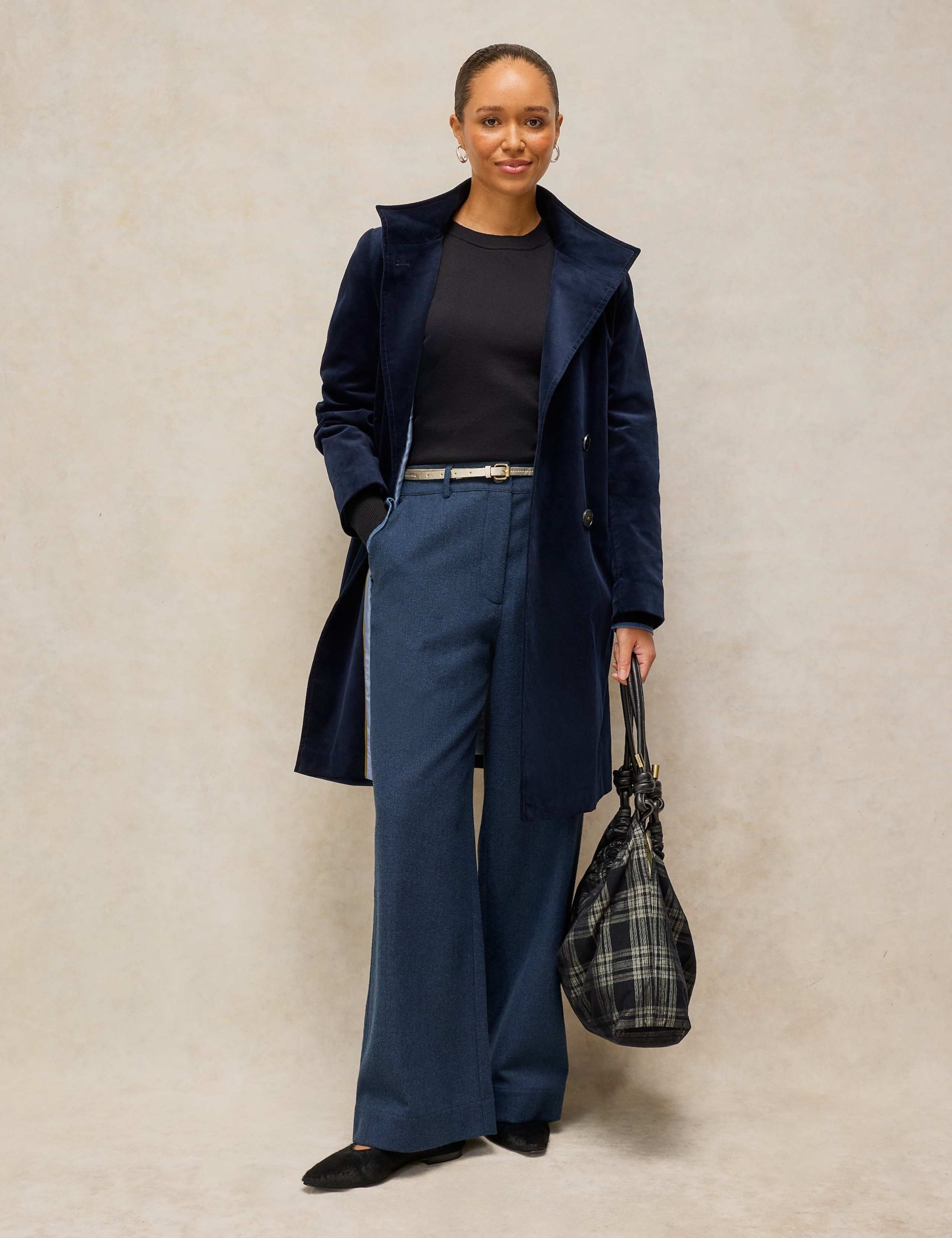 Wide Leg Trousers with Wool 3 of 6