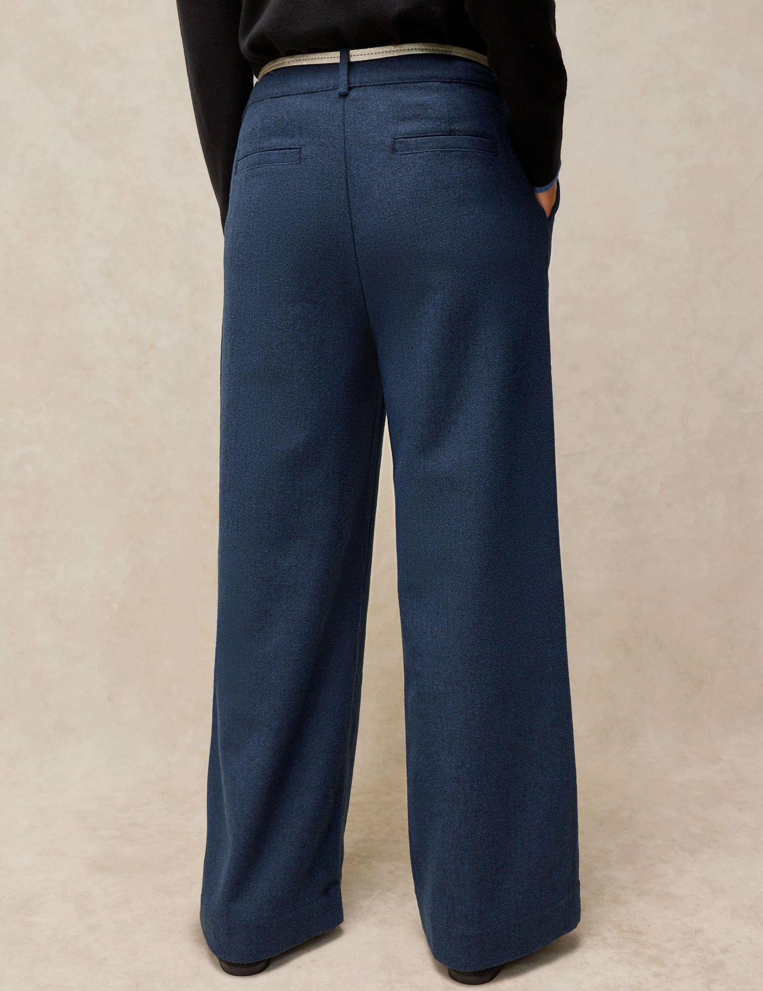 Wide Leg Trousers with Wool 4 of 6
