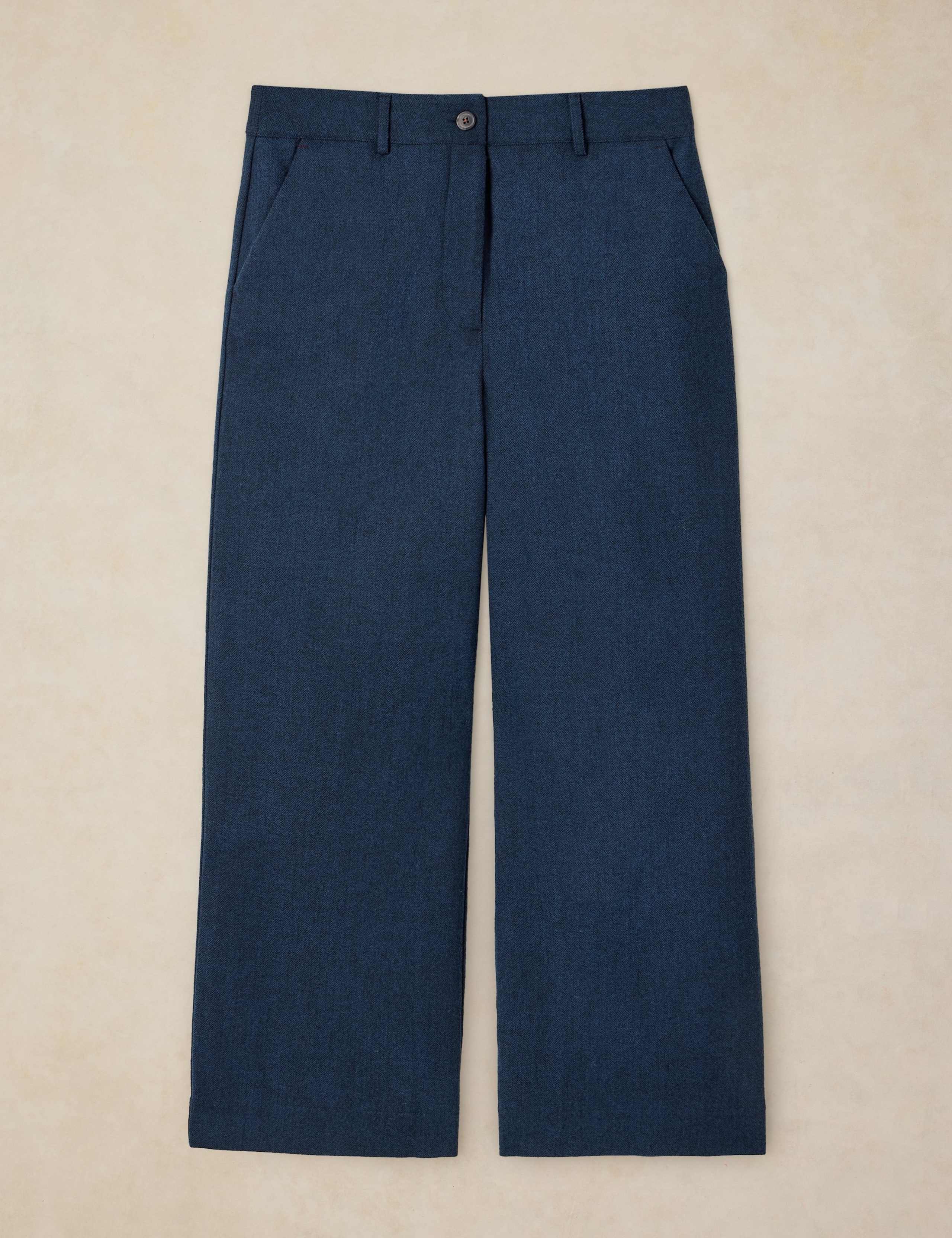 Wide Leg Trousers with Wool 2 of 6