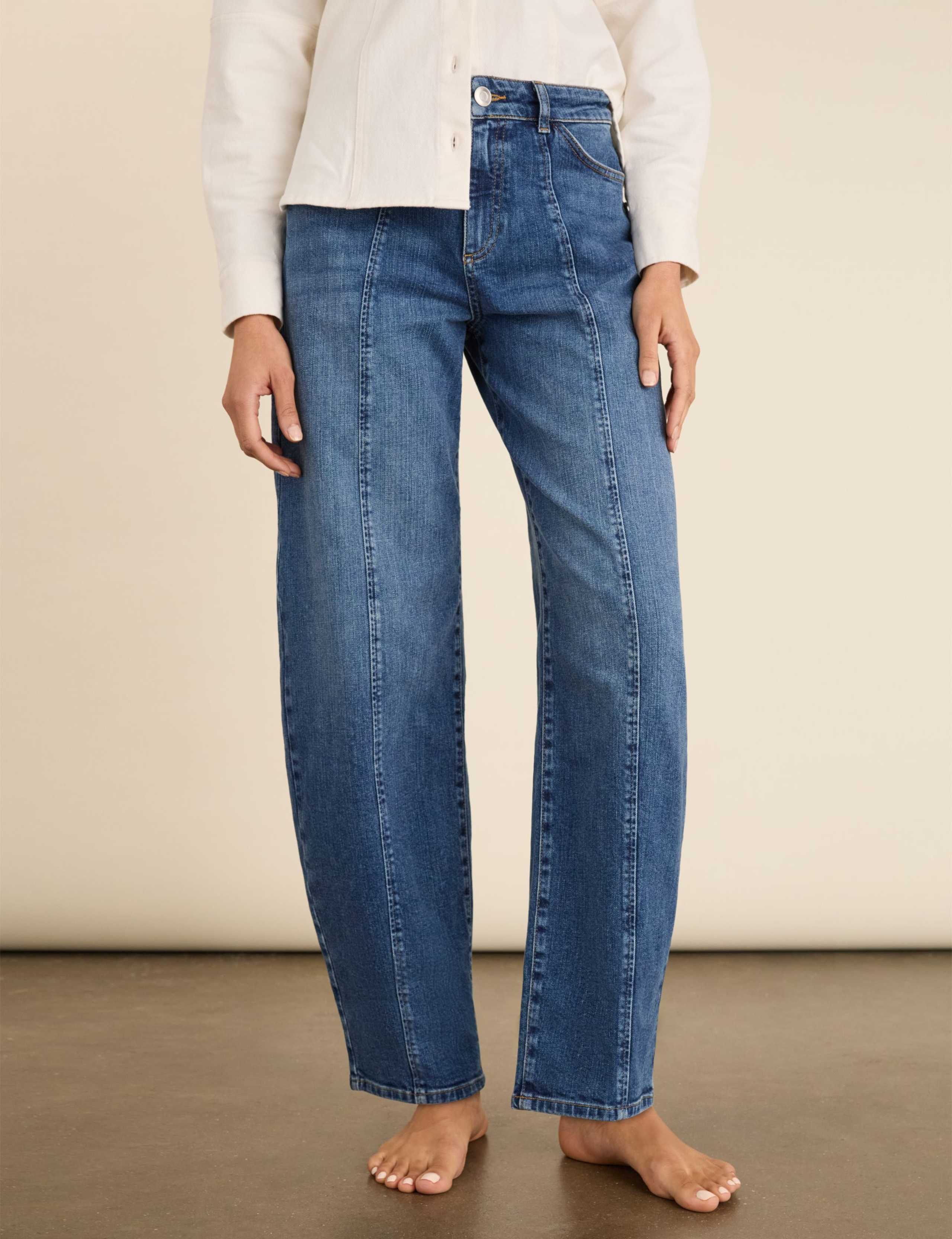 High Waisted Barrel Leg Jeans 4 of 8