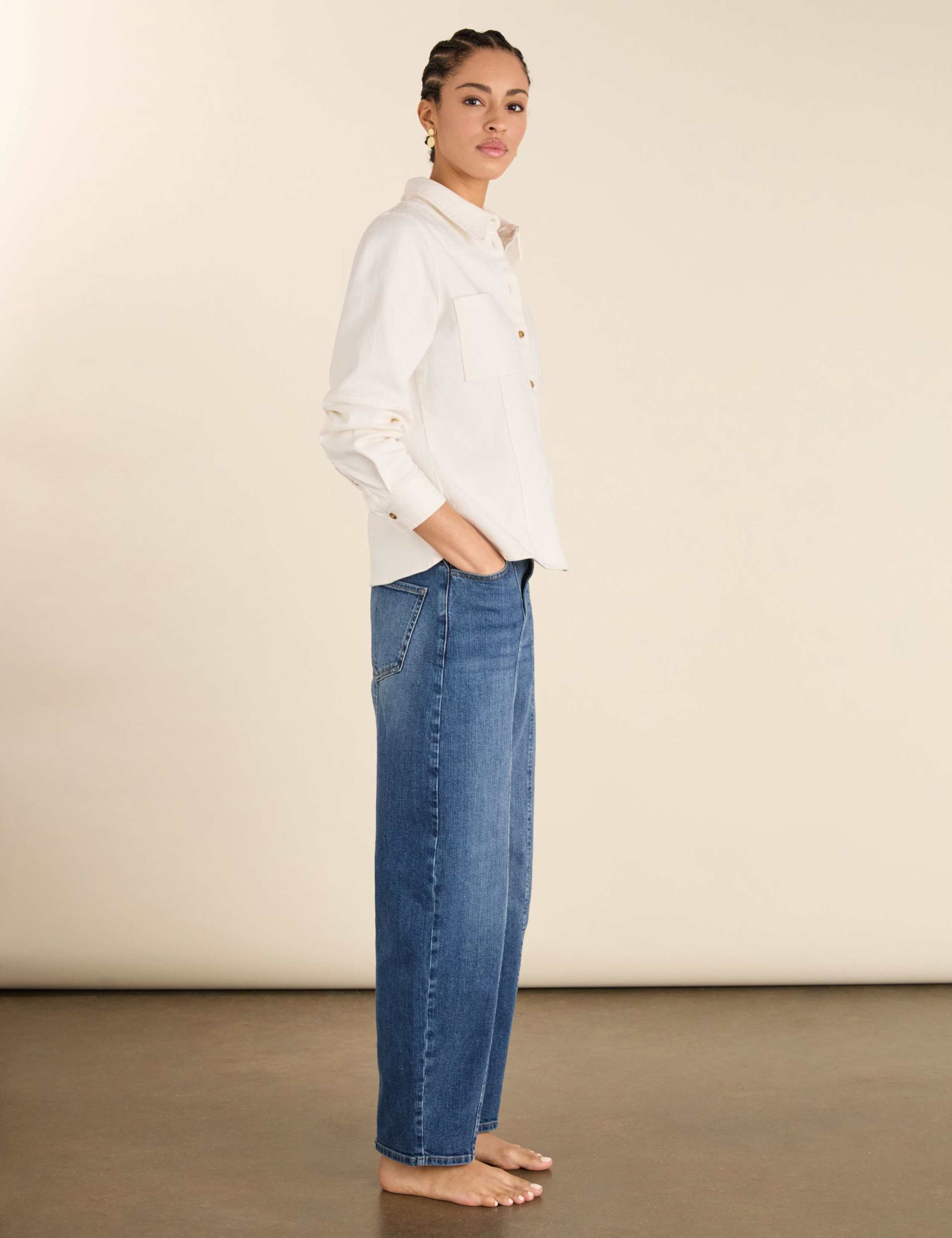 High Waisted Barrel Leg Jeans 5 of 8