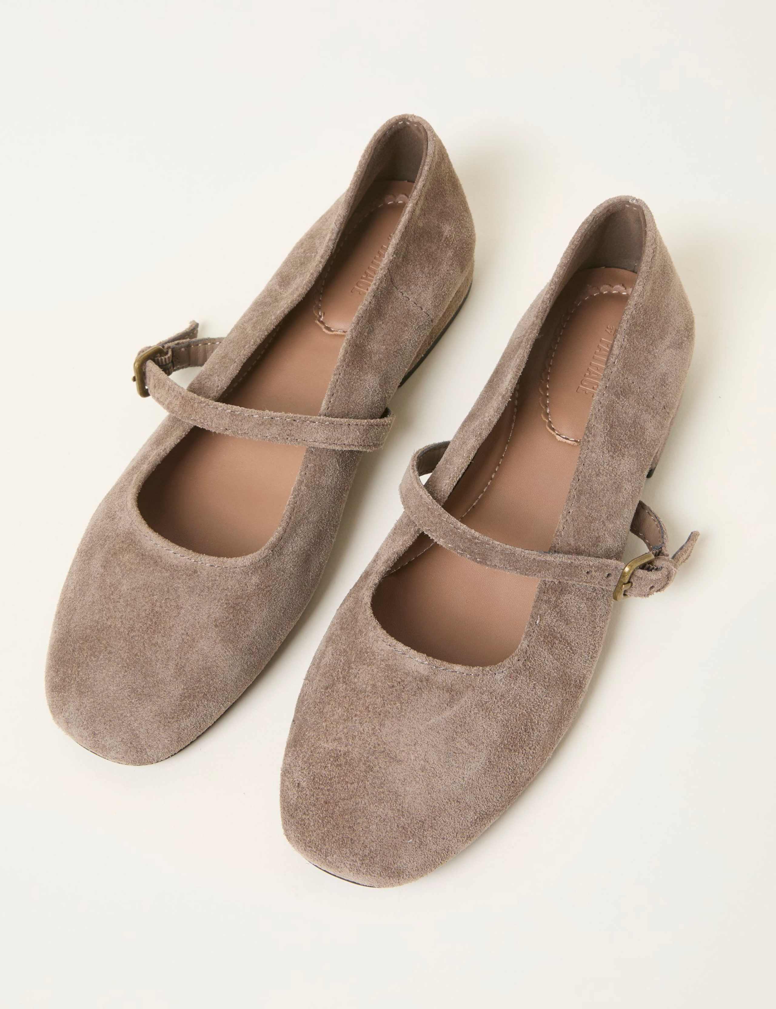 Suede Flat Mary Jane Ballet Pumps 3 of 4