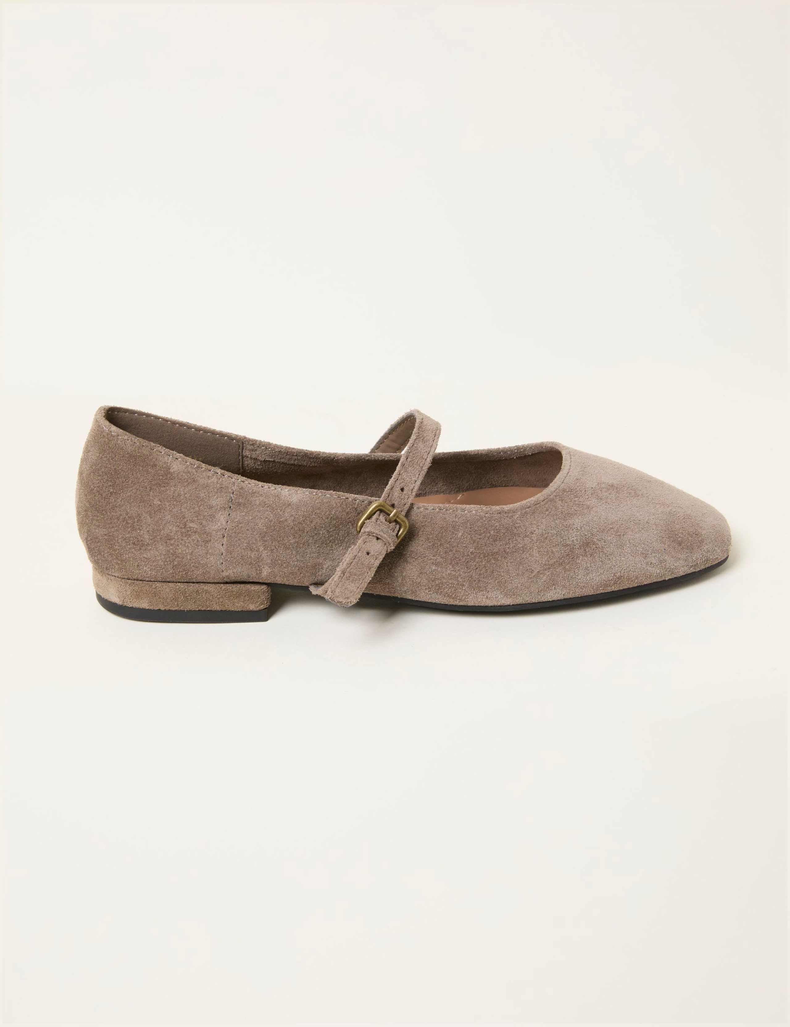 Suede Flat Mary Jane Ballet Pumps 2 of 4