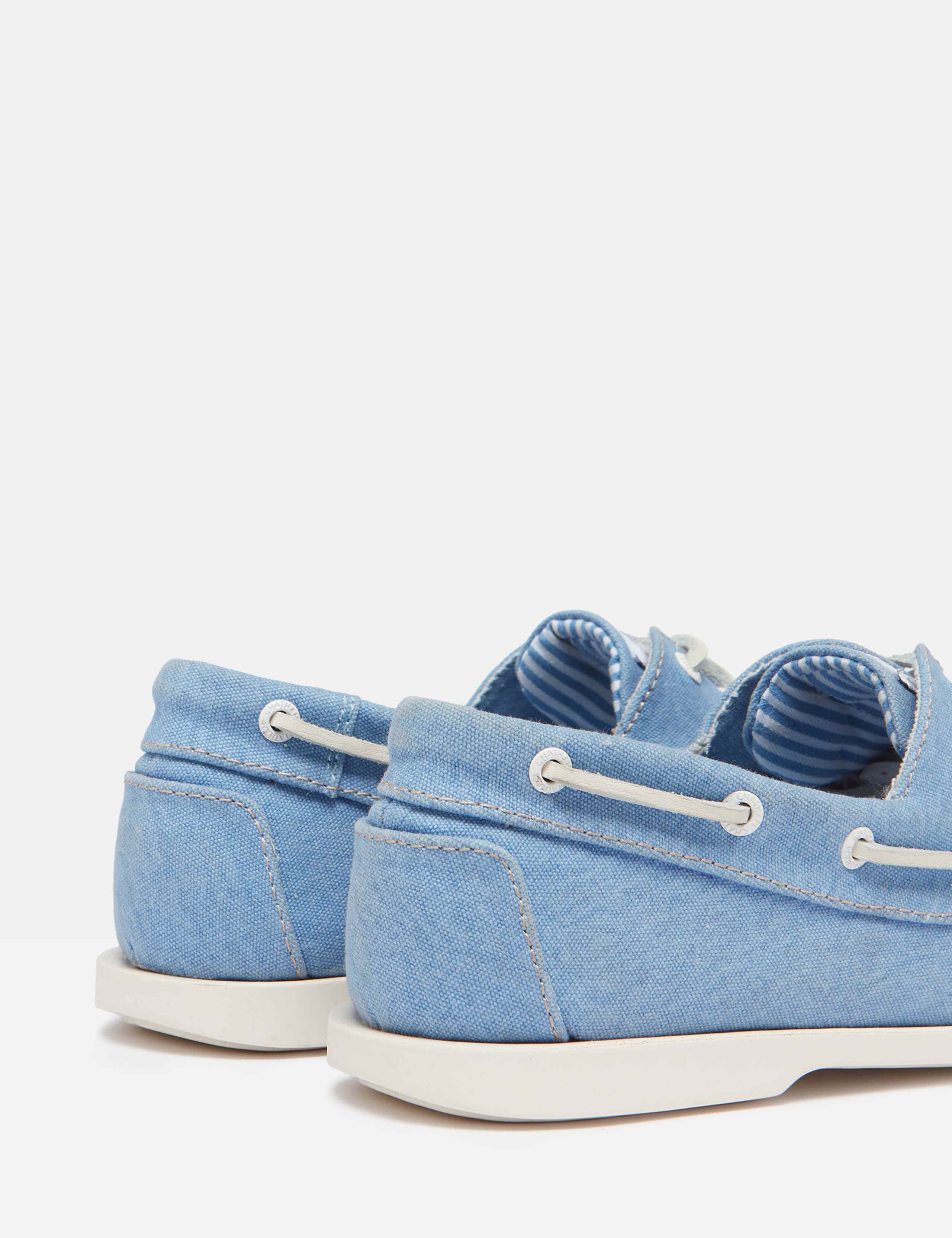 Canvas Lace Up Flat Boat Shoes 4 of 11