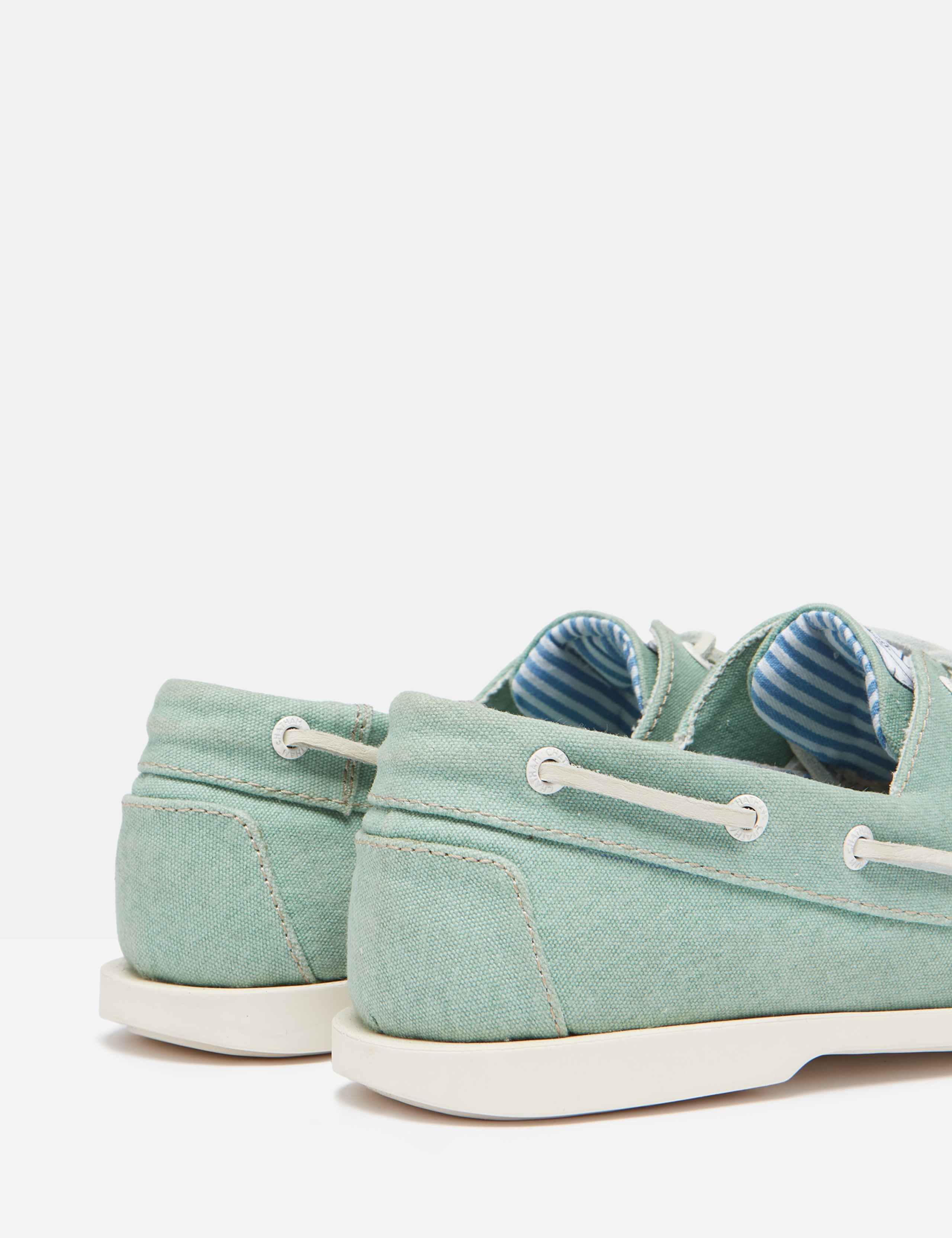 Canvas Lace Up Flat Boat Shoes 4 of 11