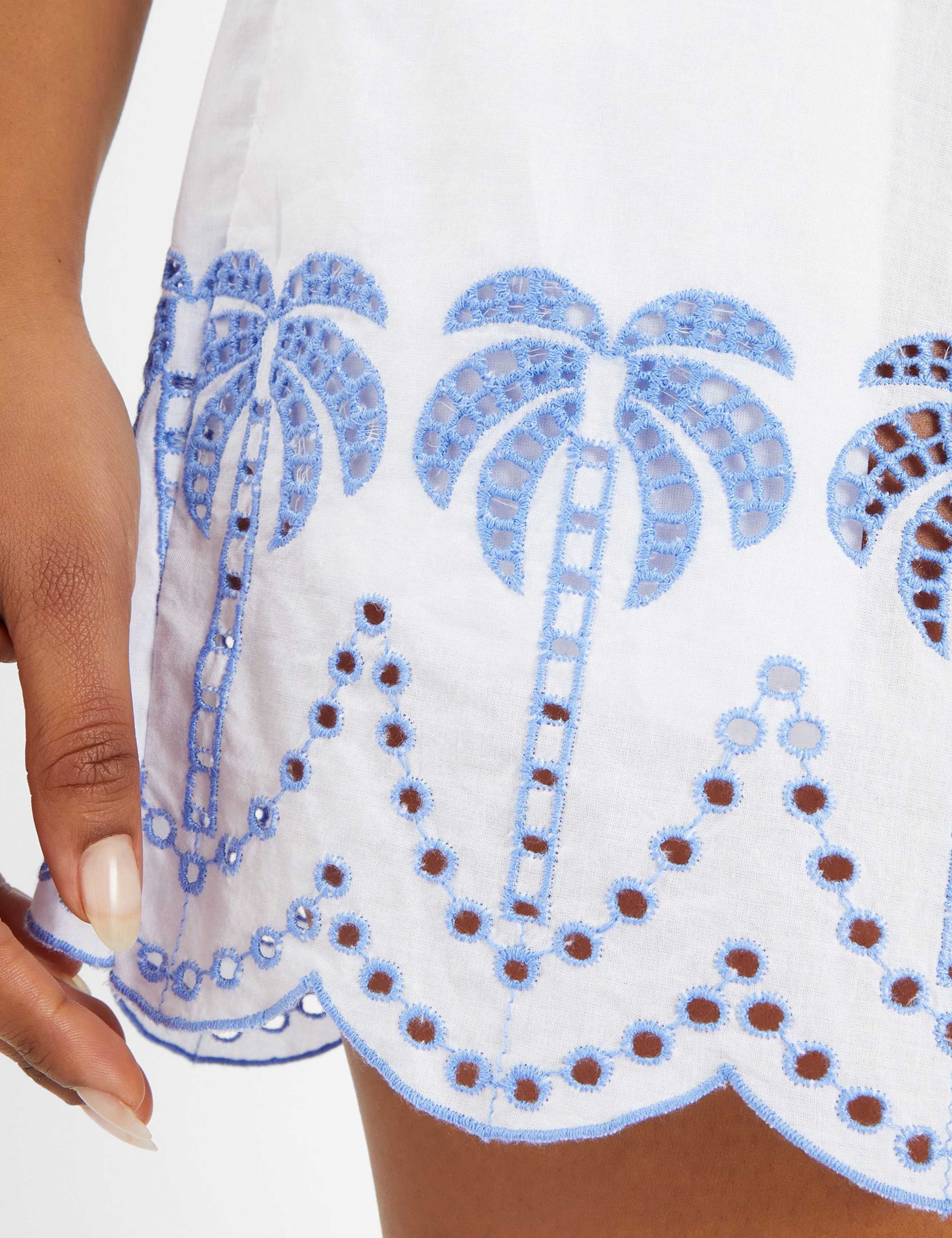 Pure Cotton Embroidered Shorts 3 of 3