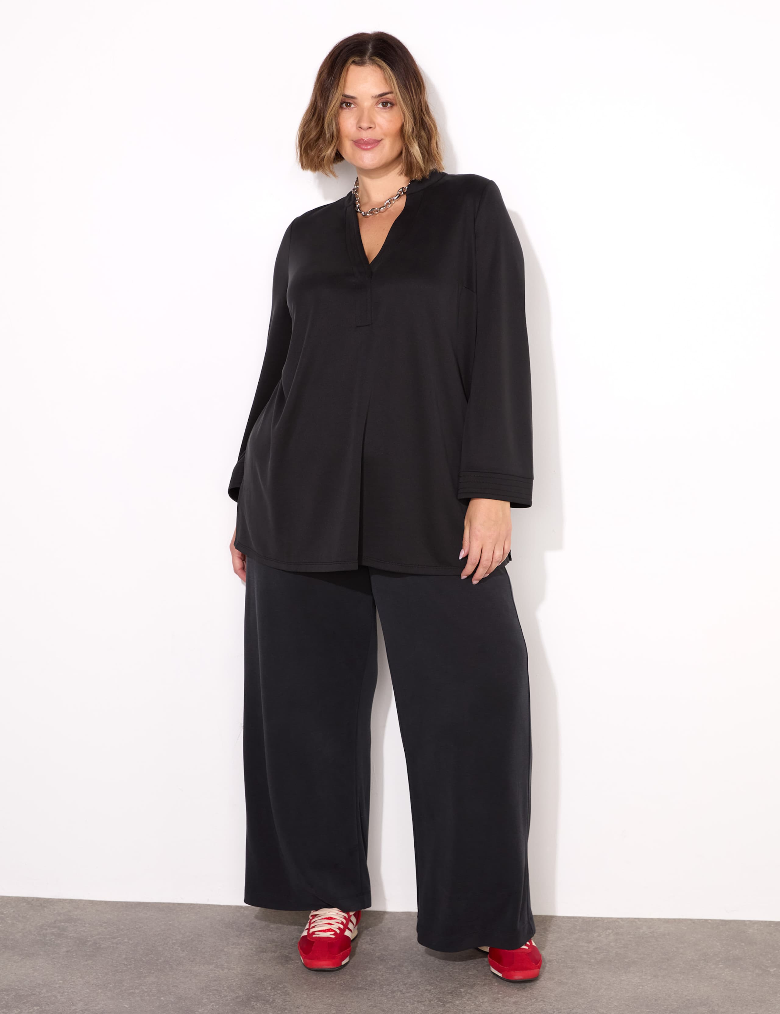 Cupro Rich Wide Leg Trousers 2 of 2