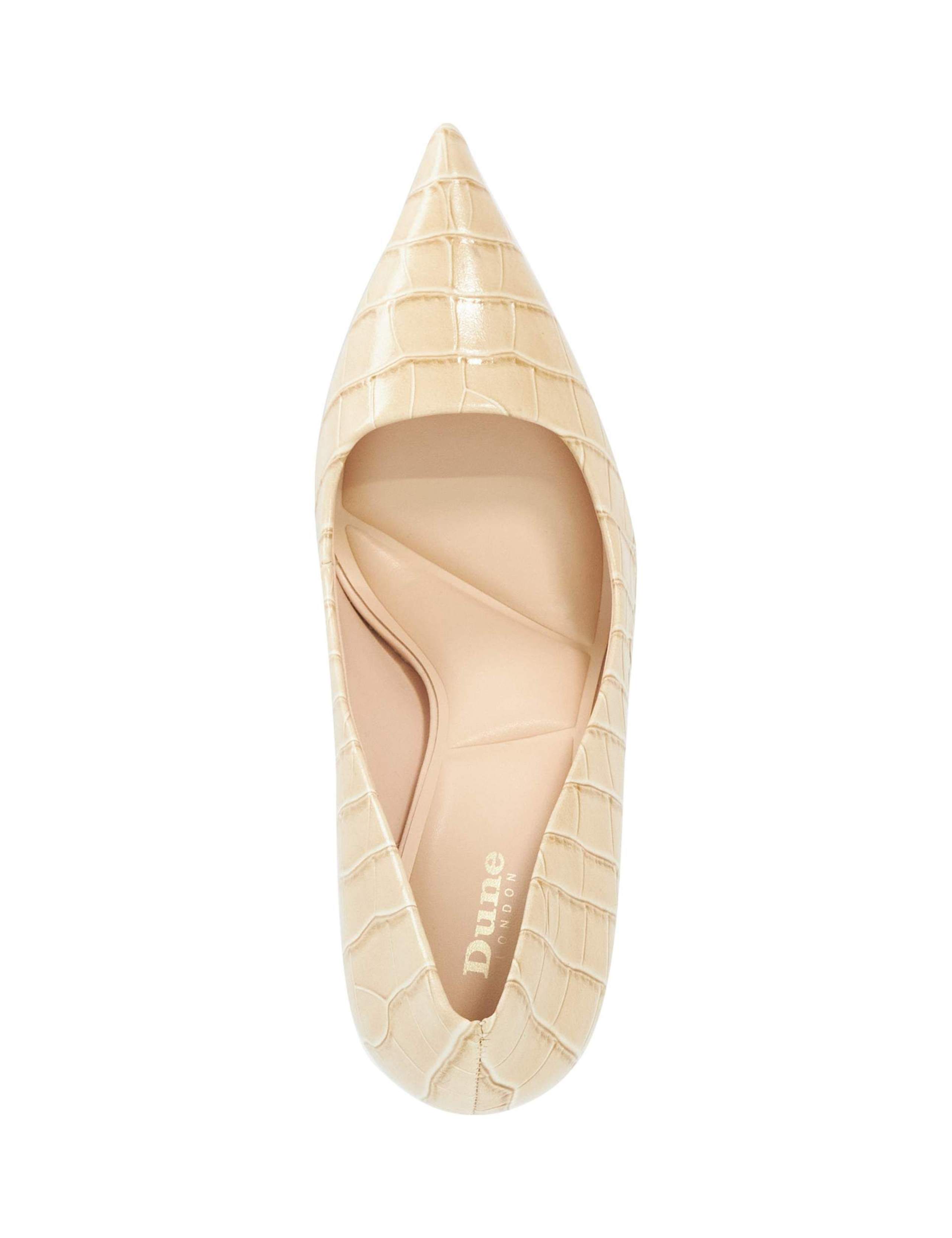 Leather Stiletto Heel Pointed Court Shoes 3 of 6