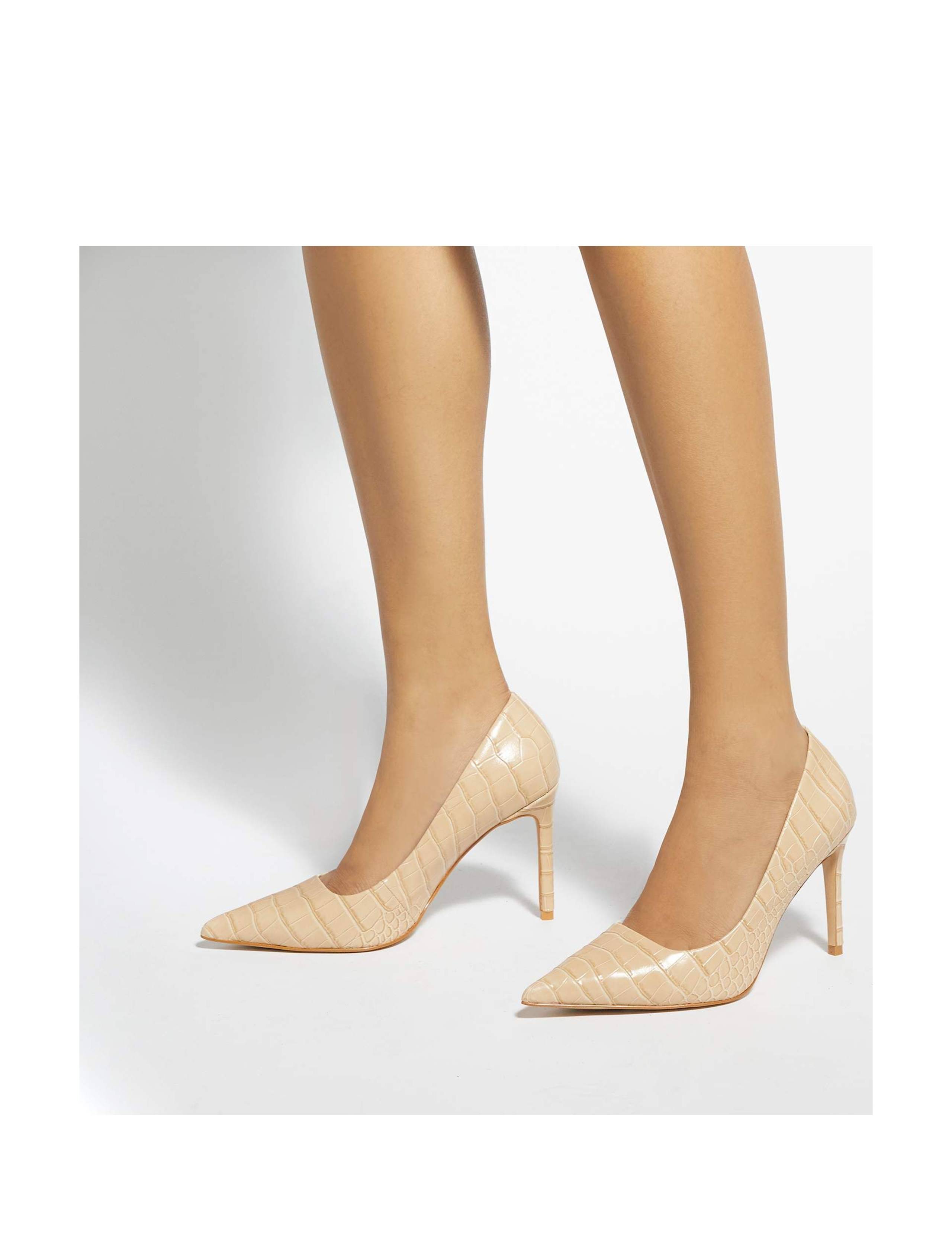 Leather Stiletto Heel Pointed Court Shoes 4 of 6