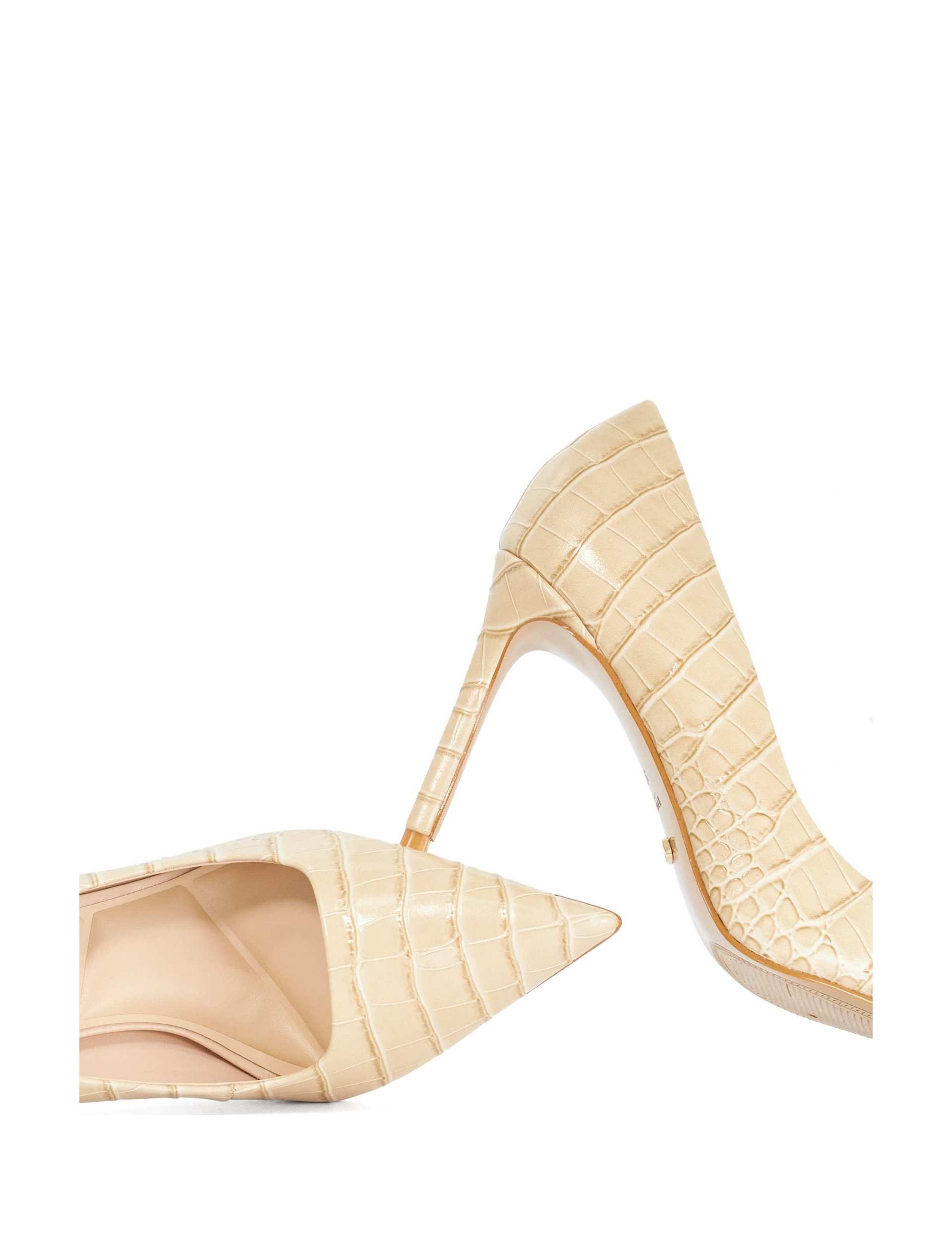 Leather Stiletto Heel Pointed Court Shoes 6 of 6