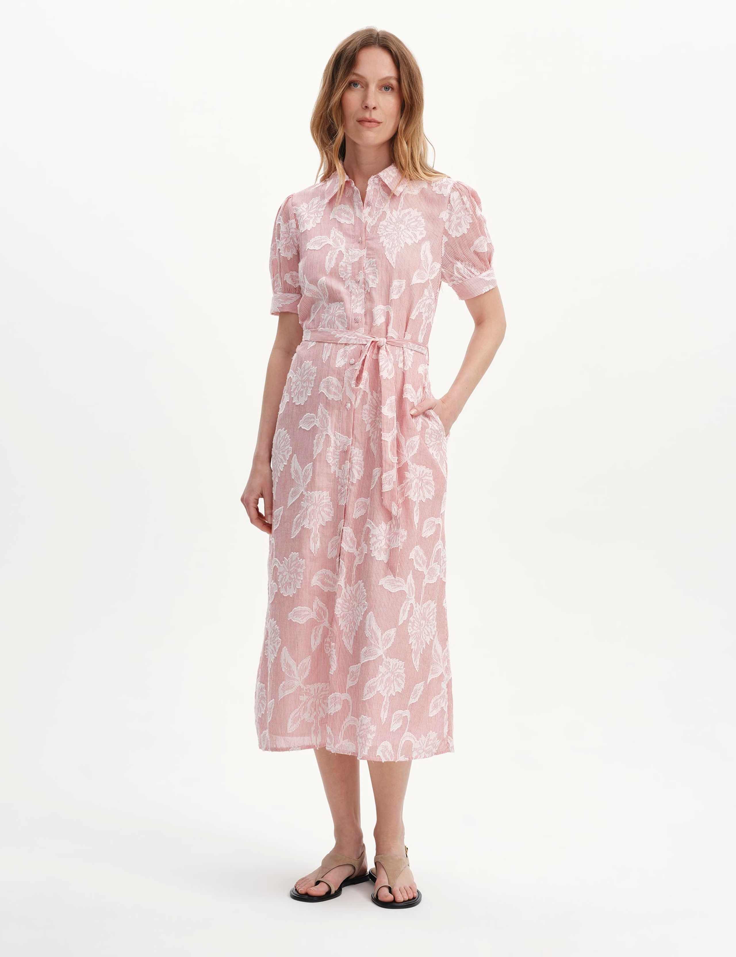 Pure Cotton Floral Midi Shirt Dress 1 of 6