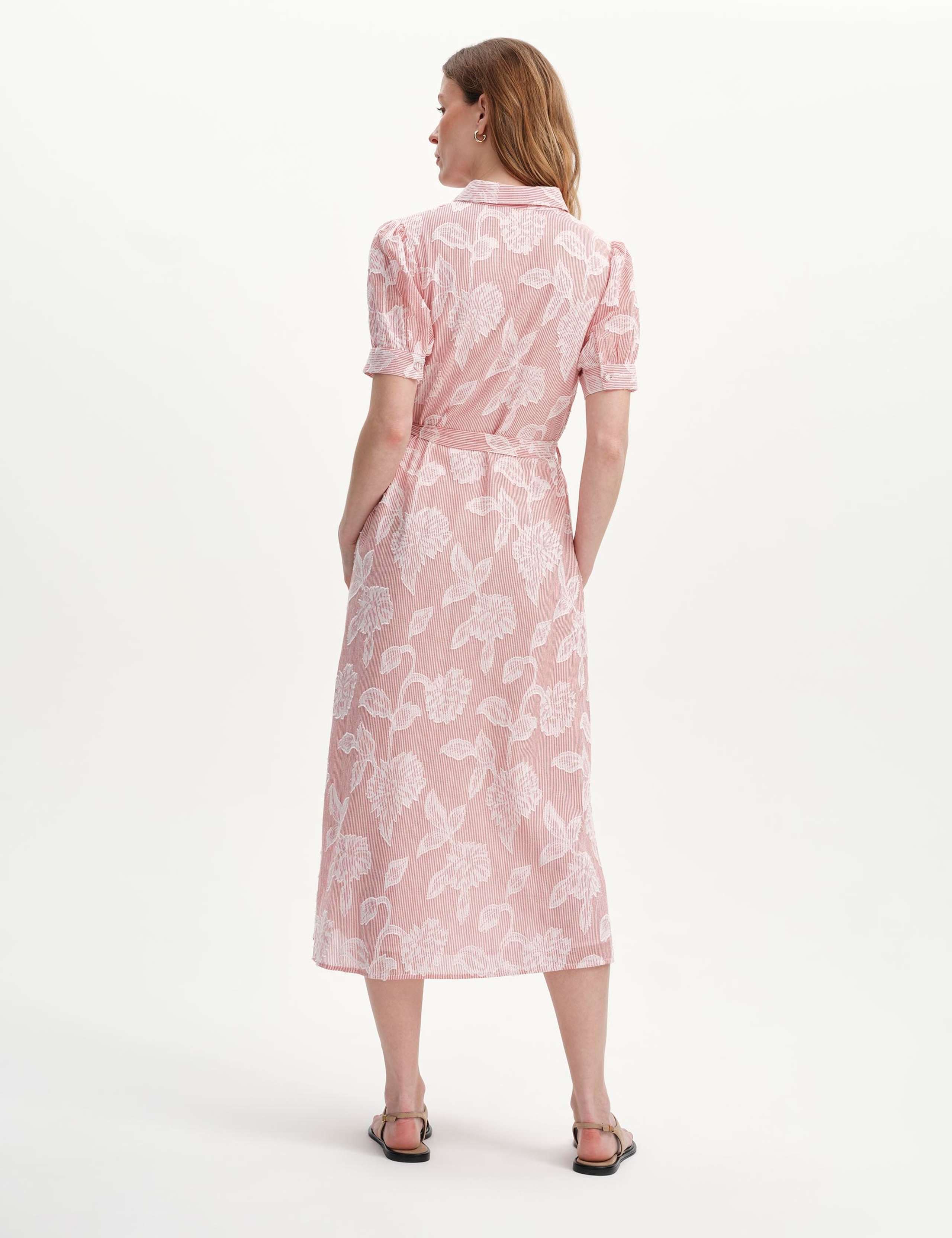 Pure Cotton Floral Midi Shirt Dress 3 of 6