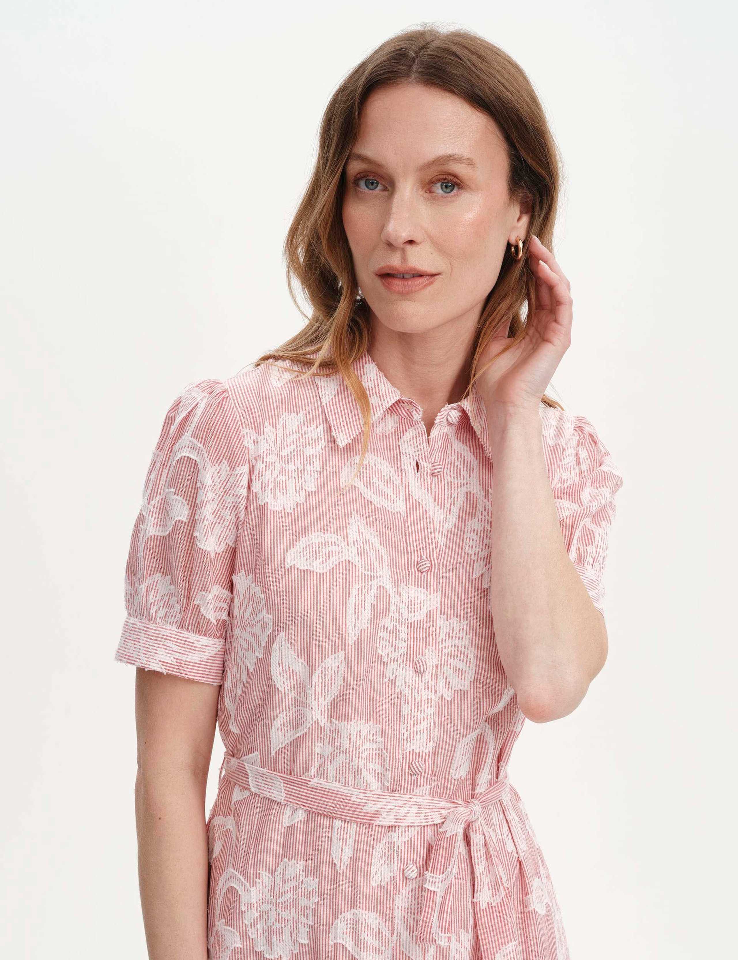 Pure Cotton Floral Midi Shirt Dress 5 of 6