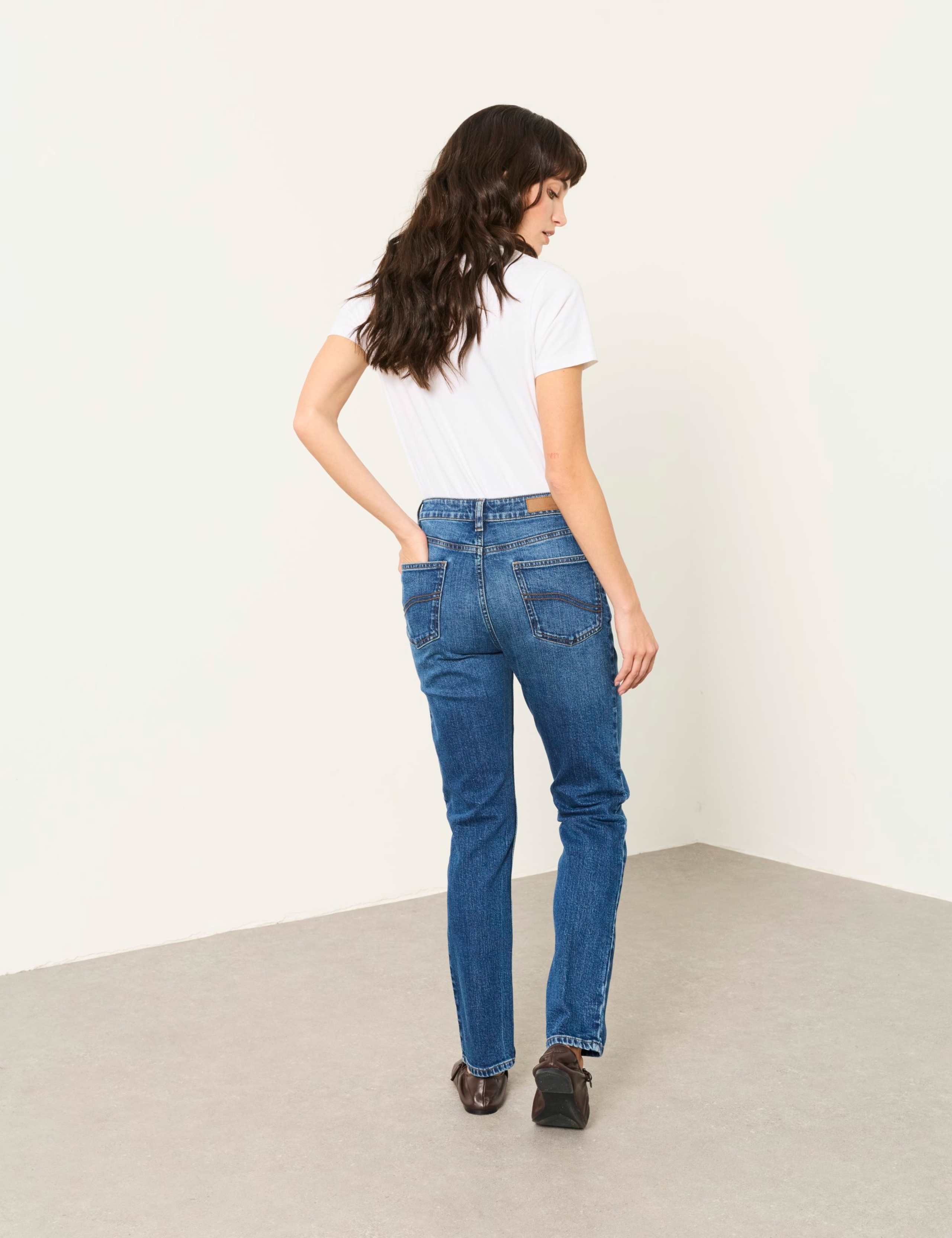 Mid Rise Straight Leg Jeans 4 of 7