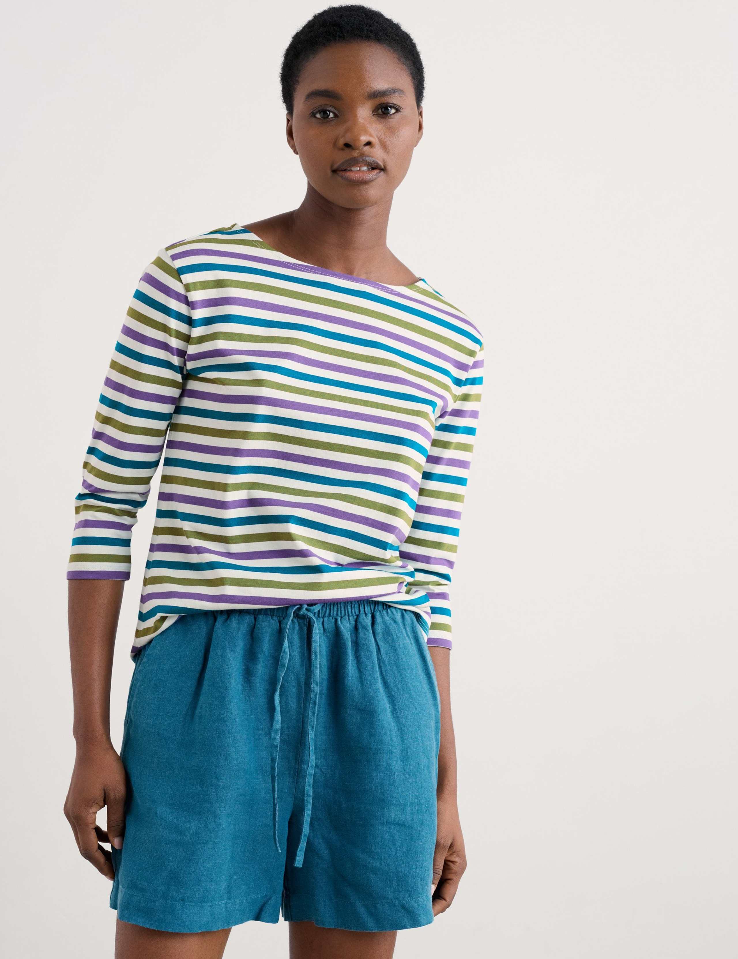 Pure Cotton Striped Slim Fit Top 4 of 5