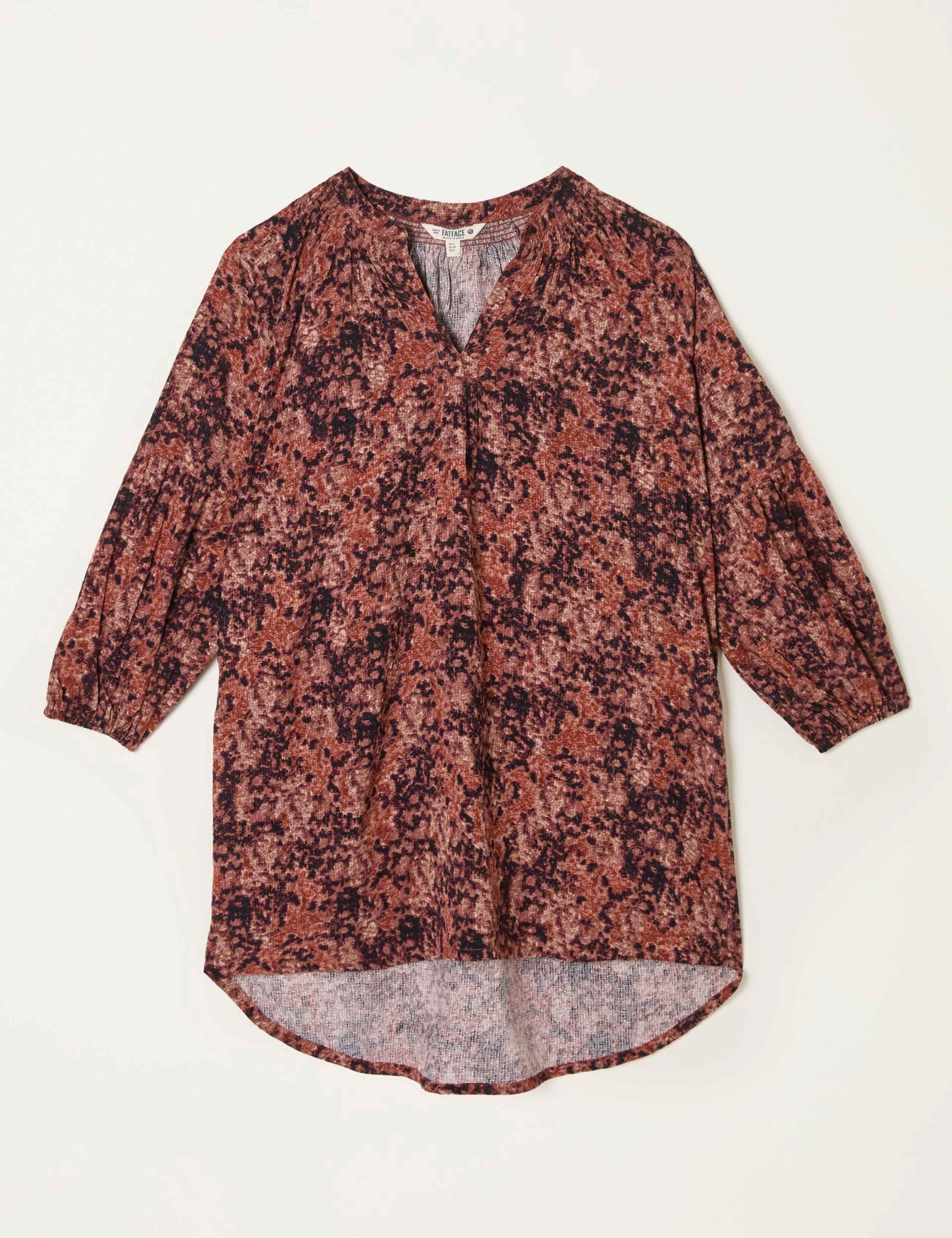 Printed V-Neck Blouse 2 of 4