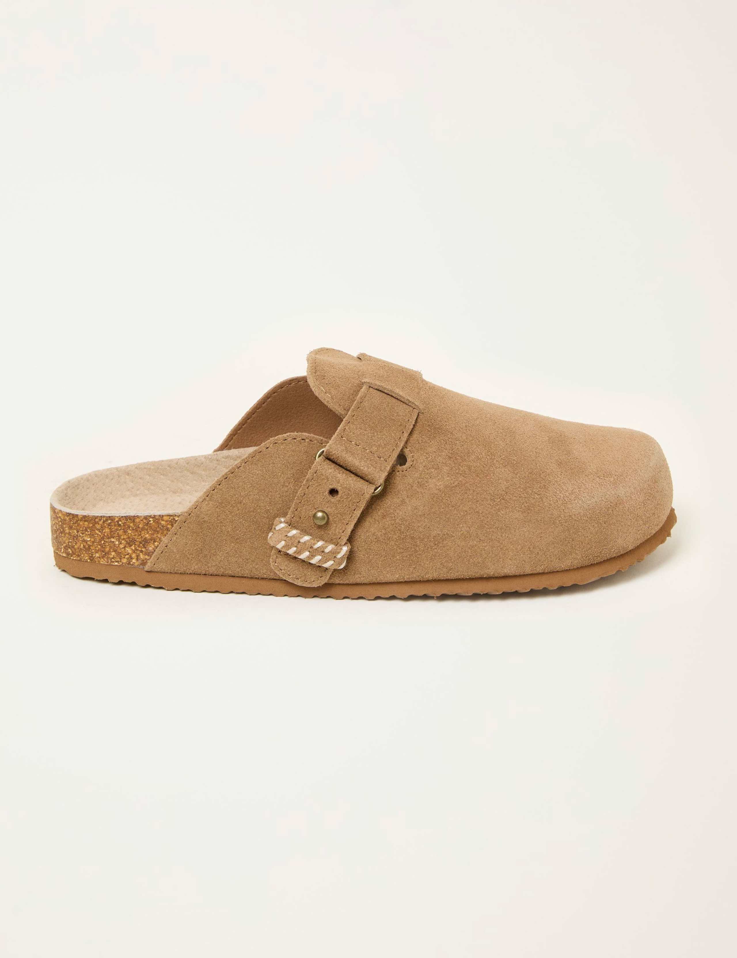 Suede Buckle Mule Slippers 1 of 3