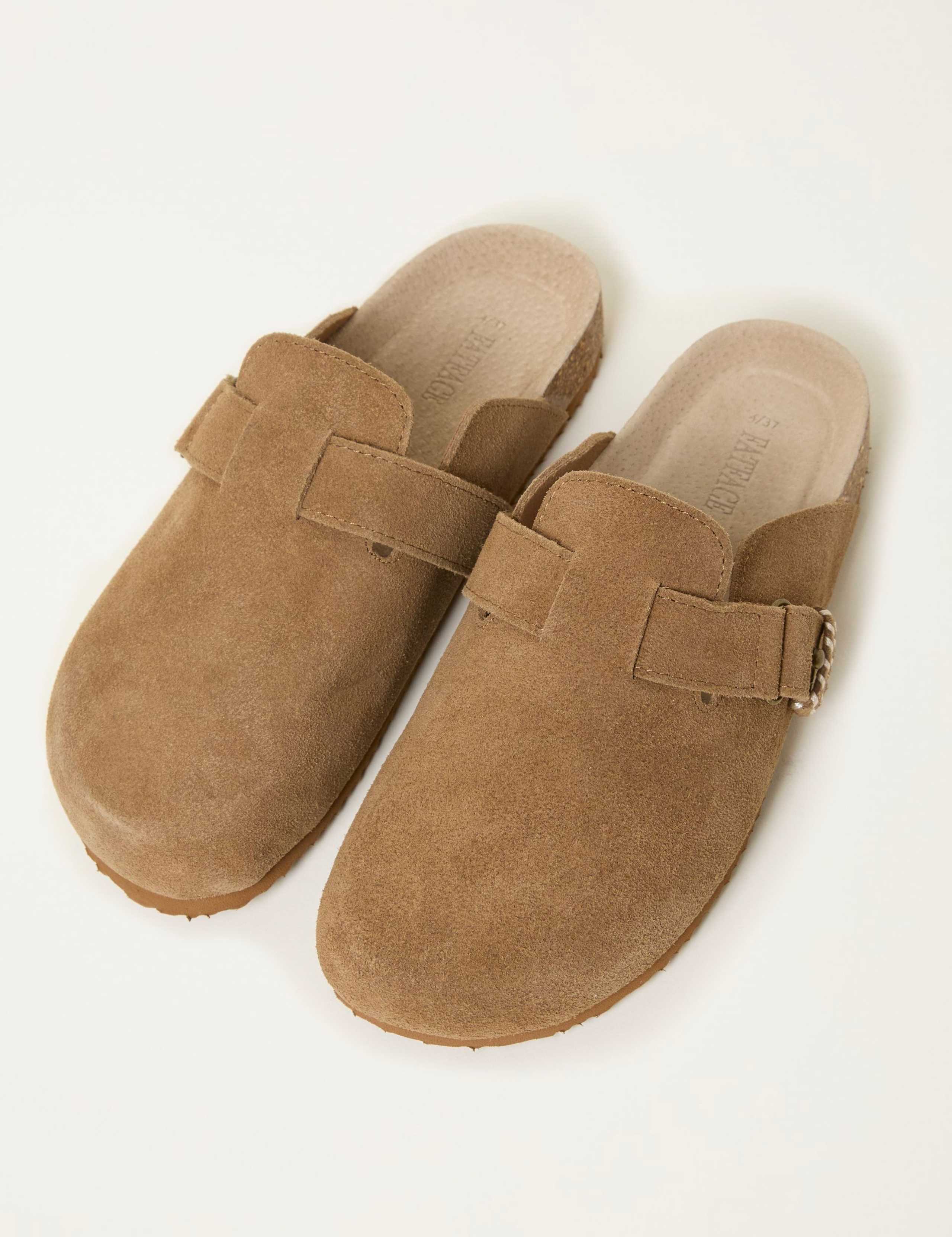 Suede Buckle Mule Slippers 2 of 3