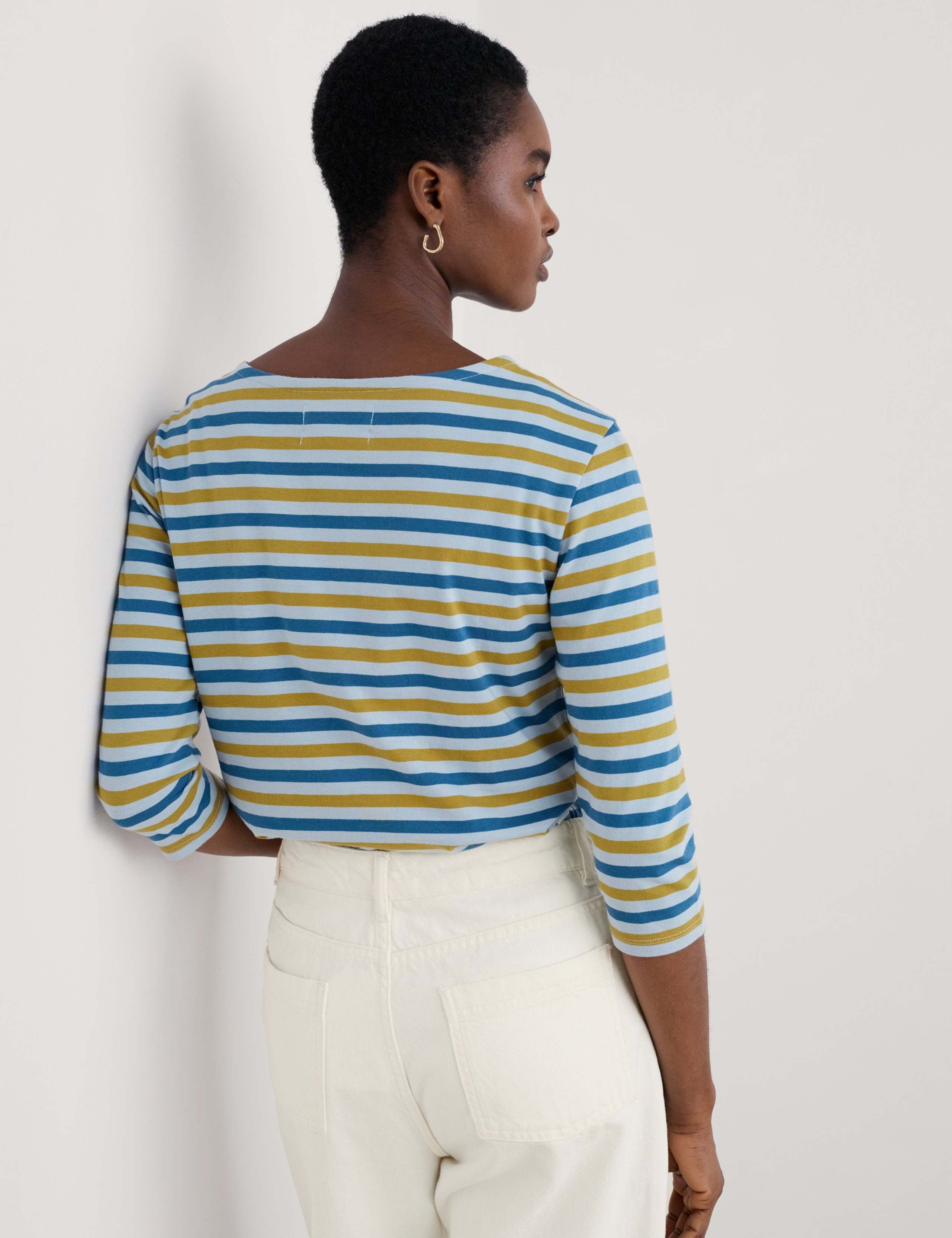 Pure Cotton Striped Slim Fit Top 3 of 4