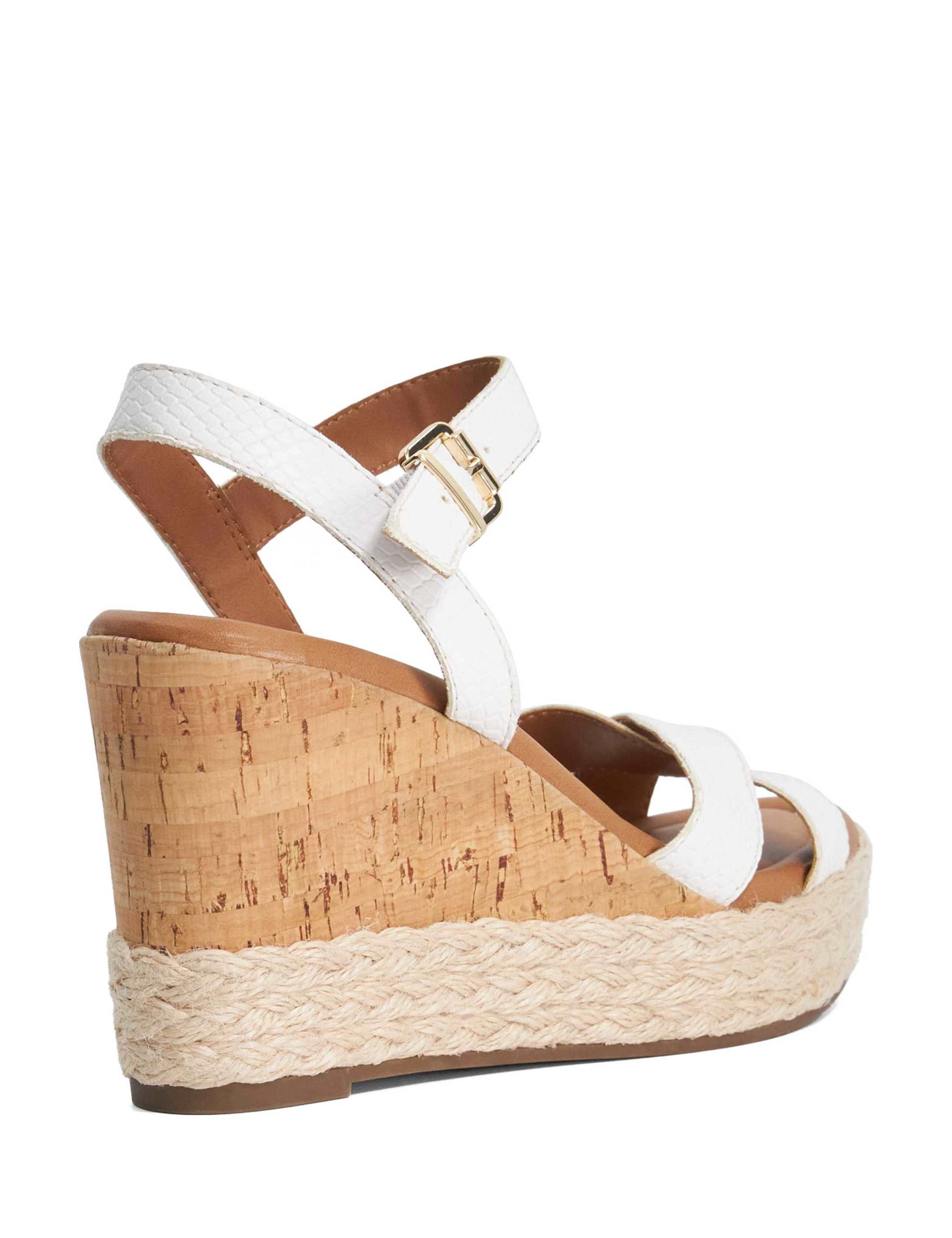 Leather Strappy Wedge Sandals 3 of 5