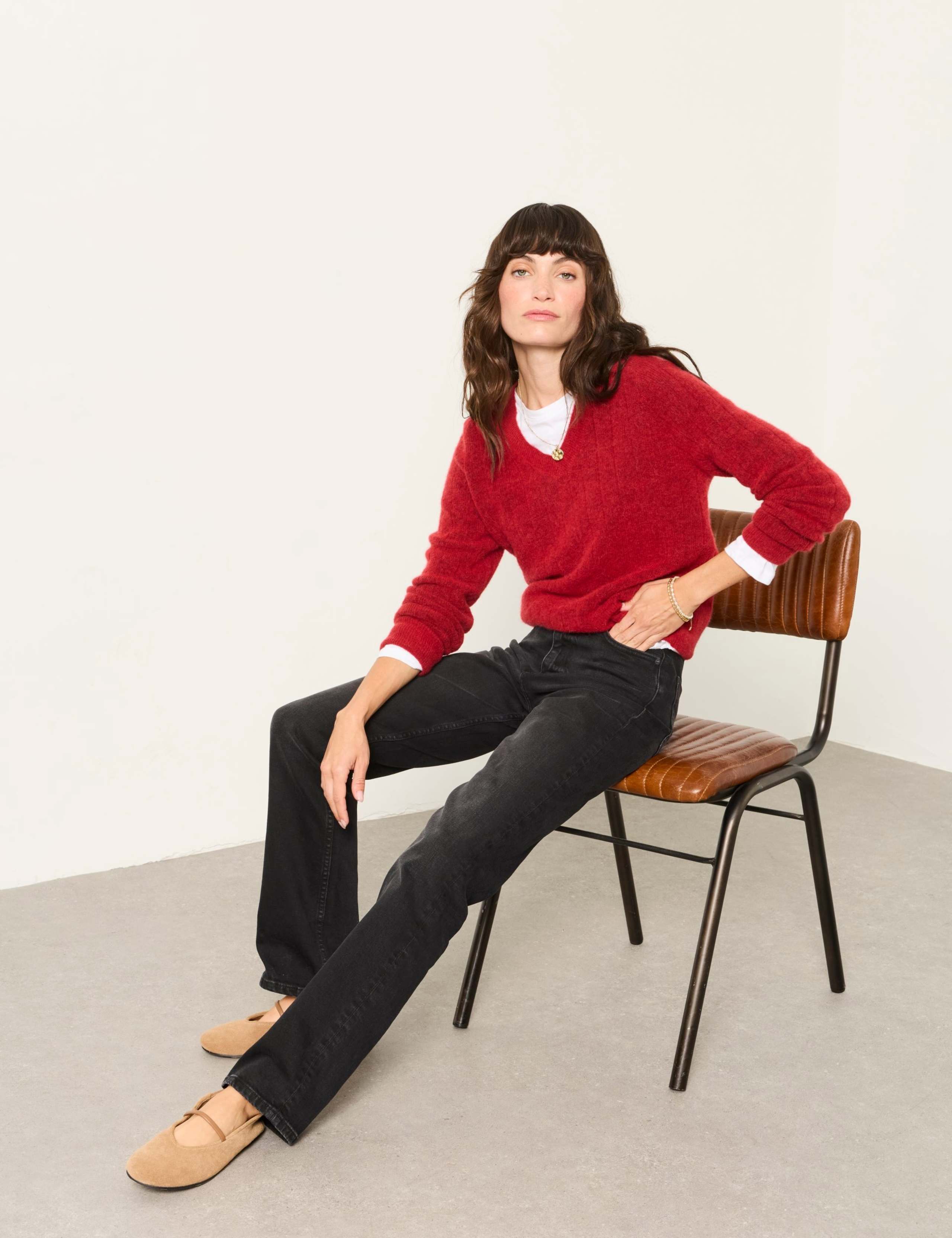 Mid Rise Straight Leg Jeans 5 of 7