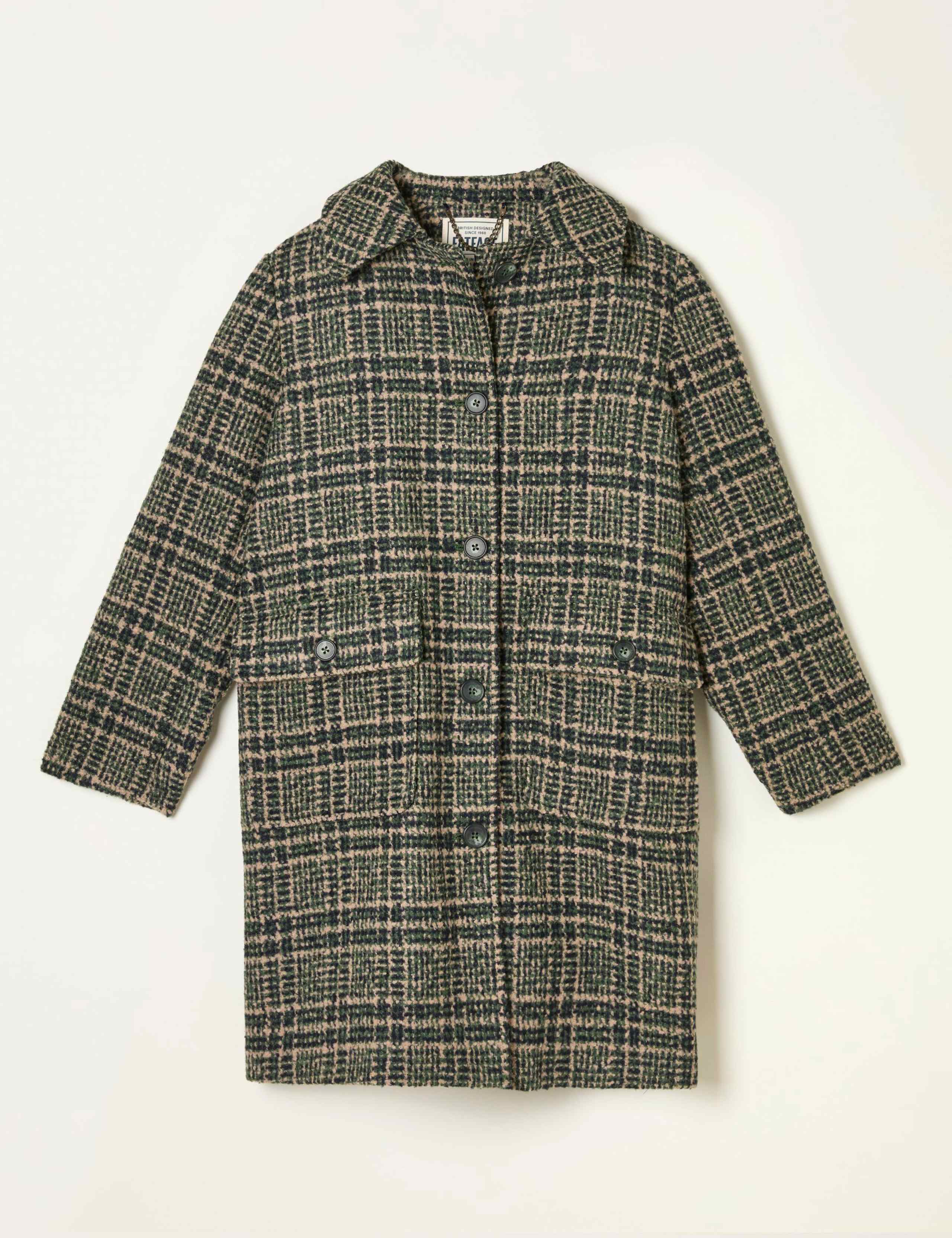 Checked Collared Coat 2 of 6