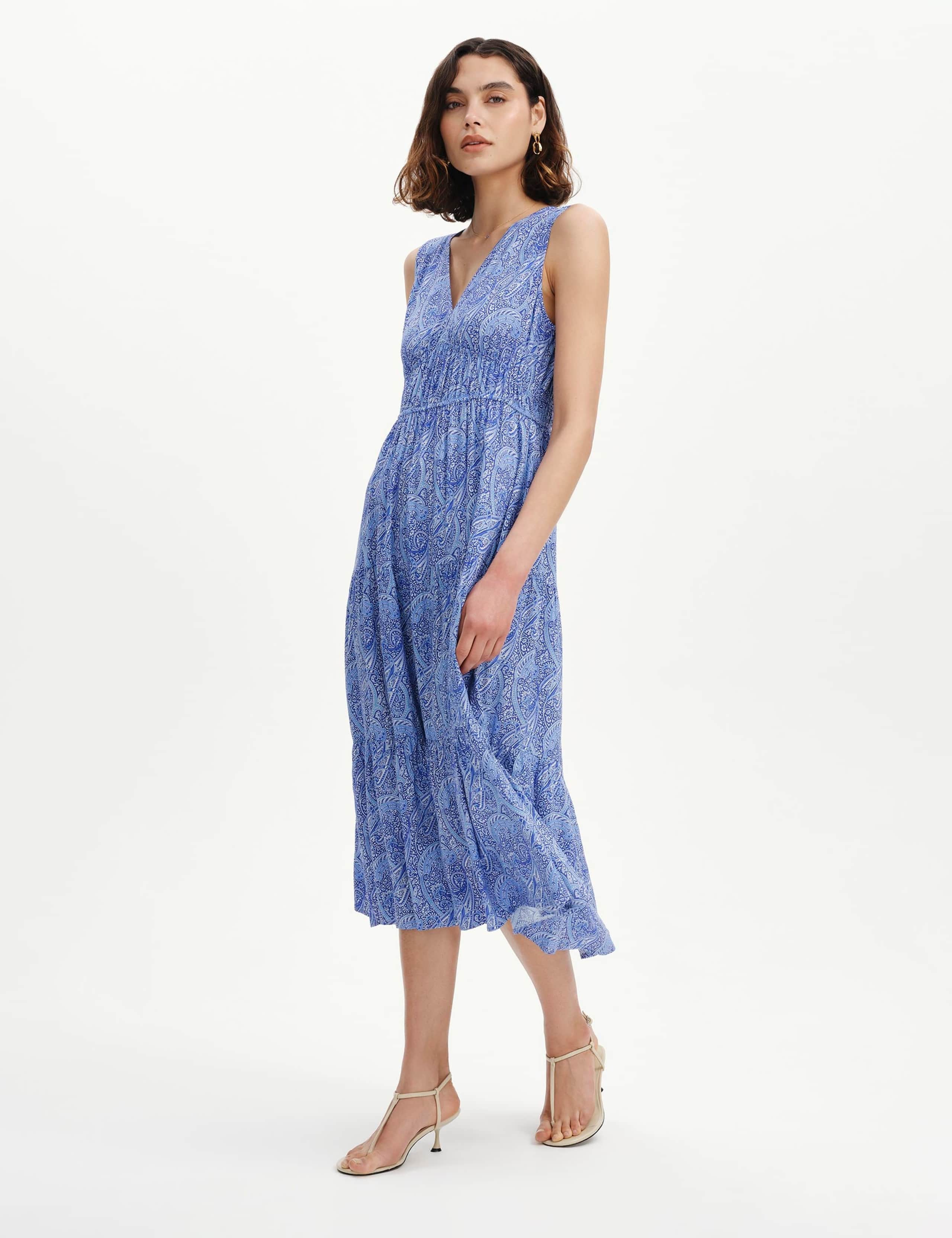 Paisley Sleeveless Midi Tiered Dress 2 of 6