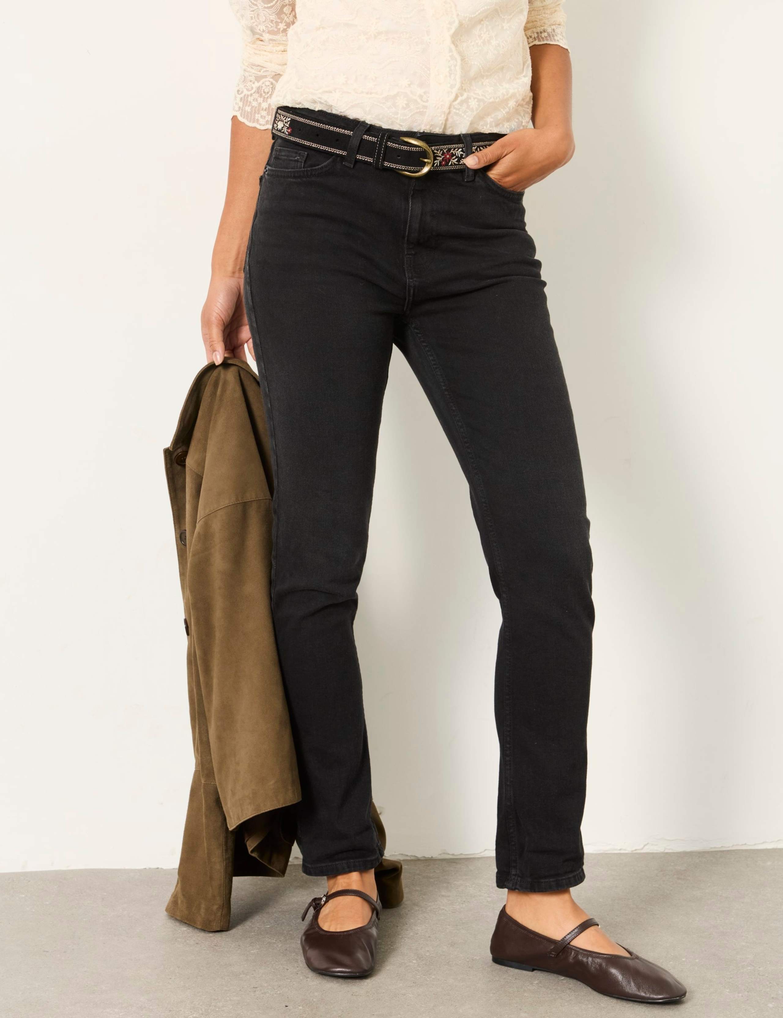 Mid Rise Straight Leg Jeans 3 of 7