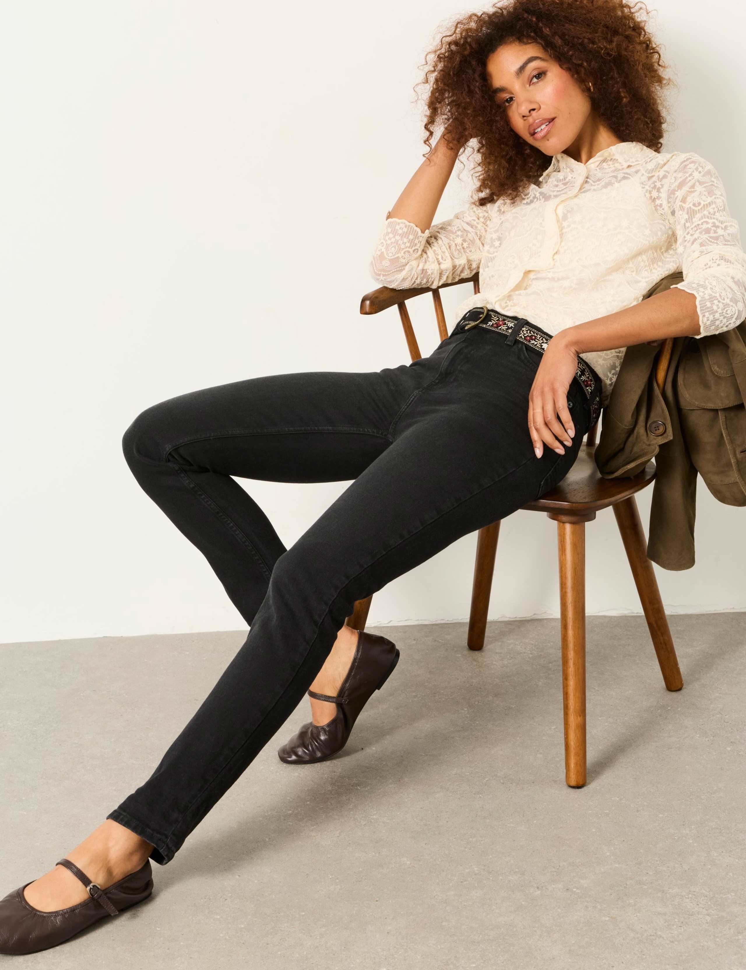 Mid Rise Straight Leg Jeans 6 of 7