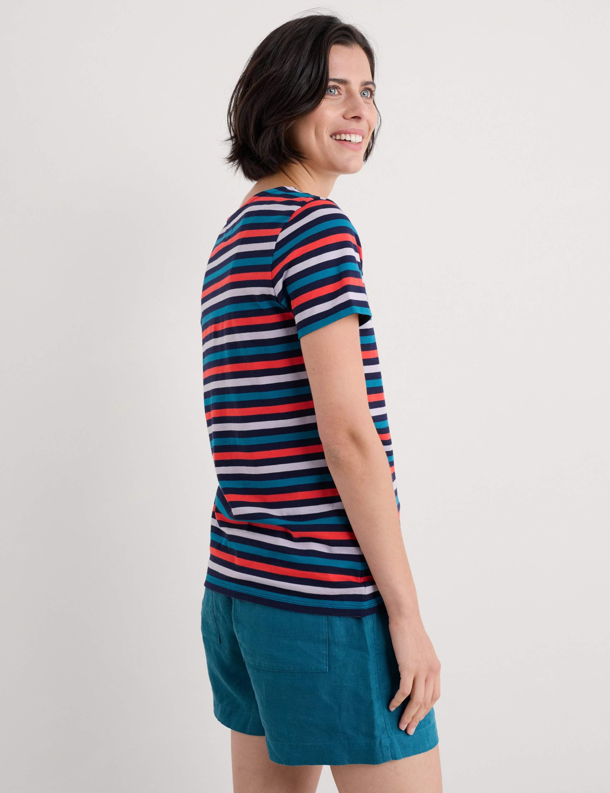 Pure Cotton Striped Slim Fit T-Shirt 5 of 5