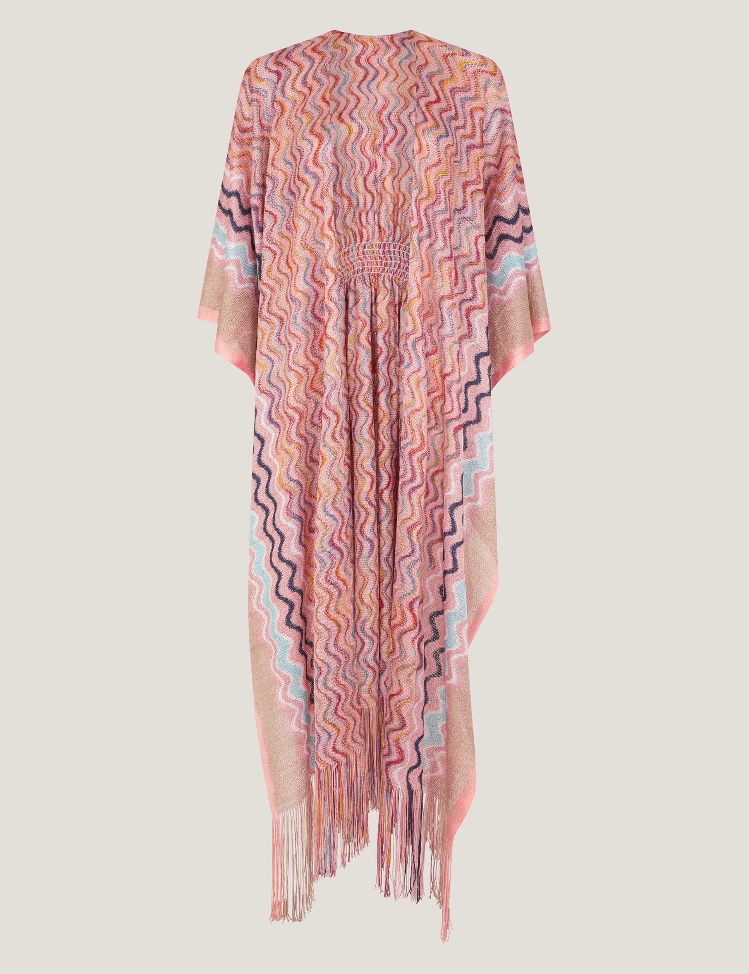 Zig Zag Fringed Beach Cover Up 2 of 5