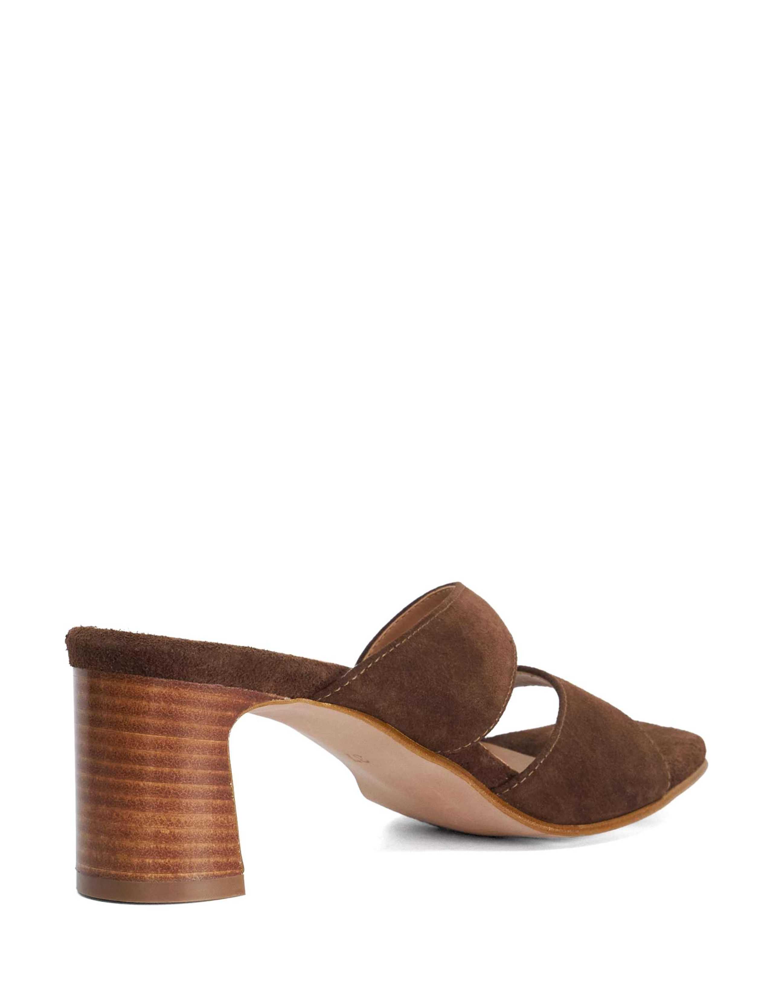 Suede Block Heel Sandals 5 of 6