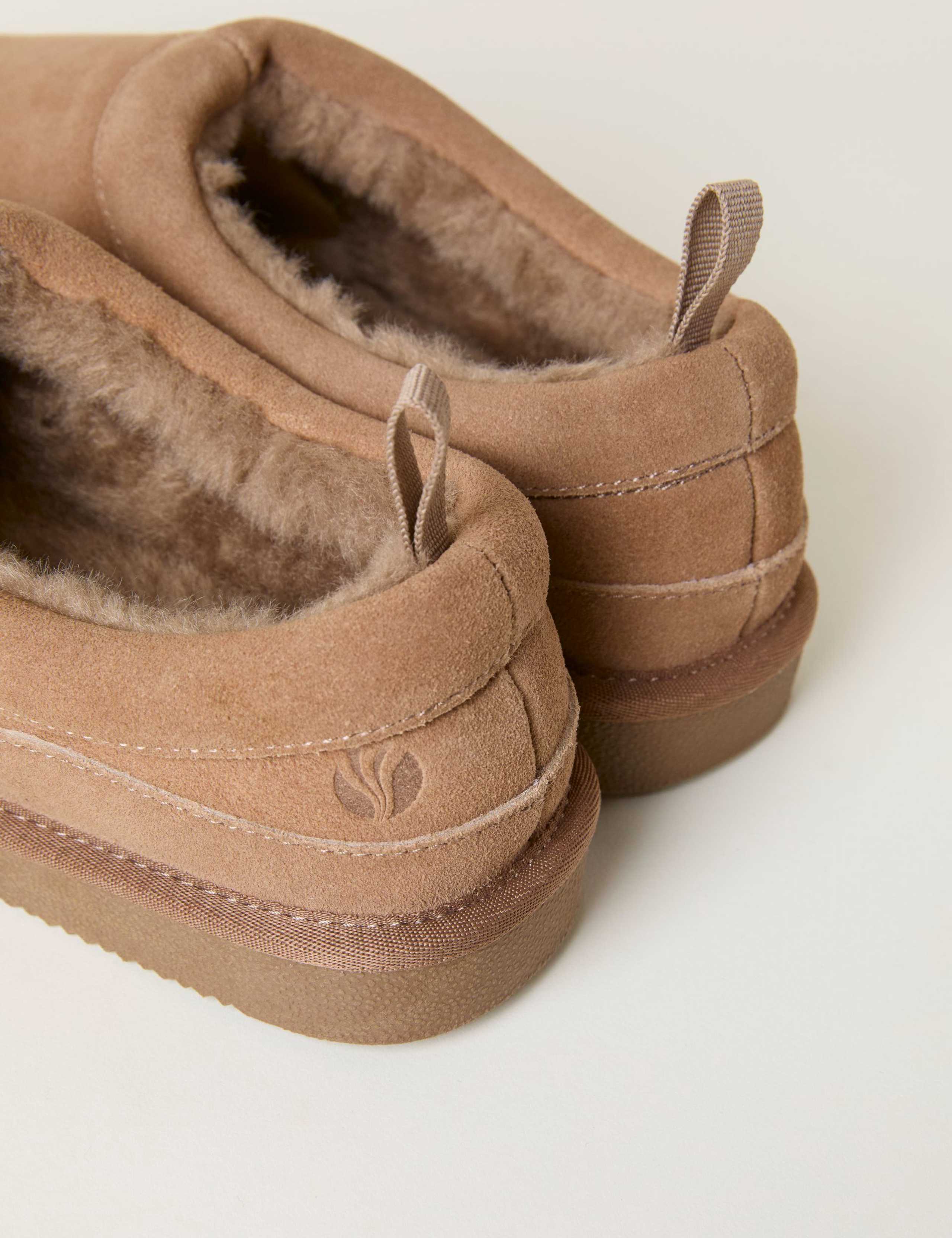Suede Embossed Fleece Lined Slippers 3 of 3