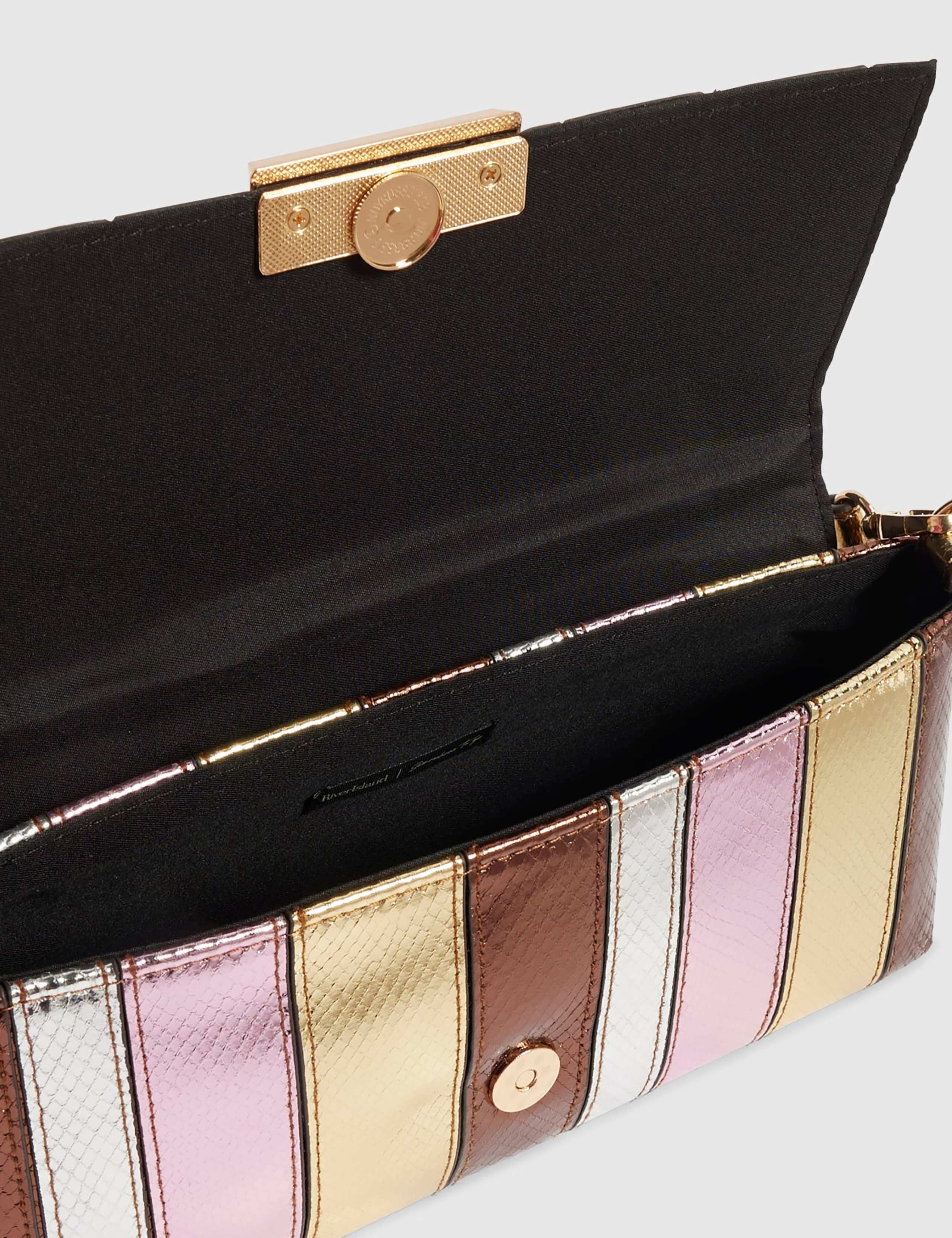 Faux Leather Metallic Clutch Bag 4 of 5