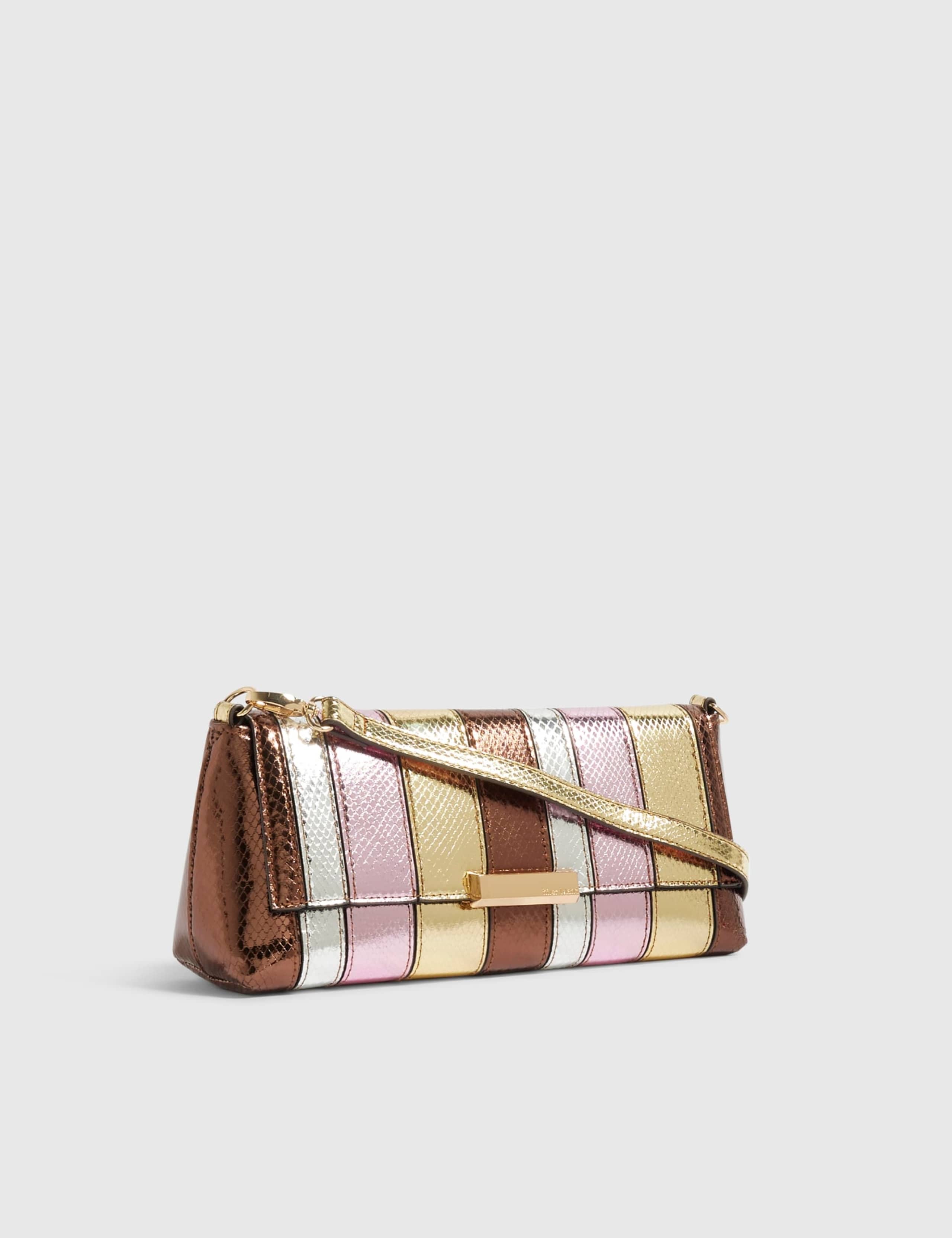 Faux Leather Metallic Clutch Bag 5 of 5