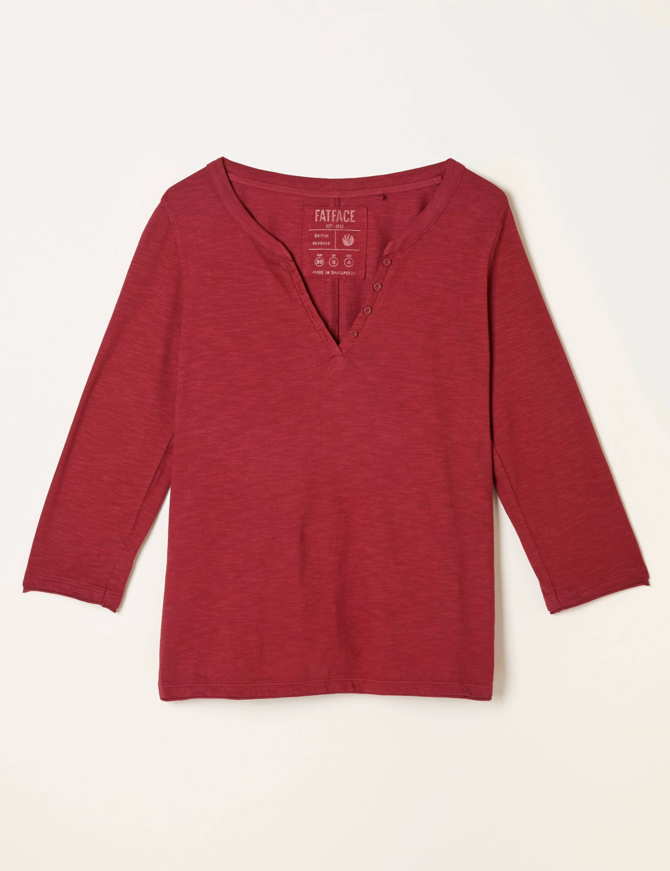 Pure Cotton Notch Neck T-Shirt 2 of 5