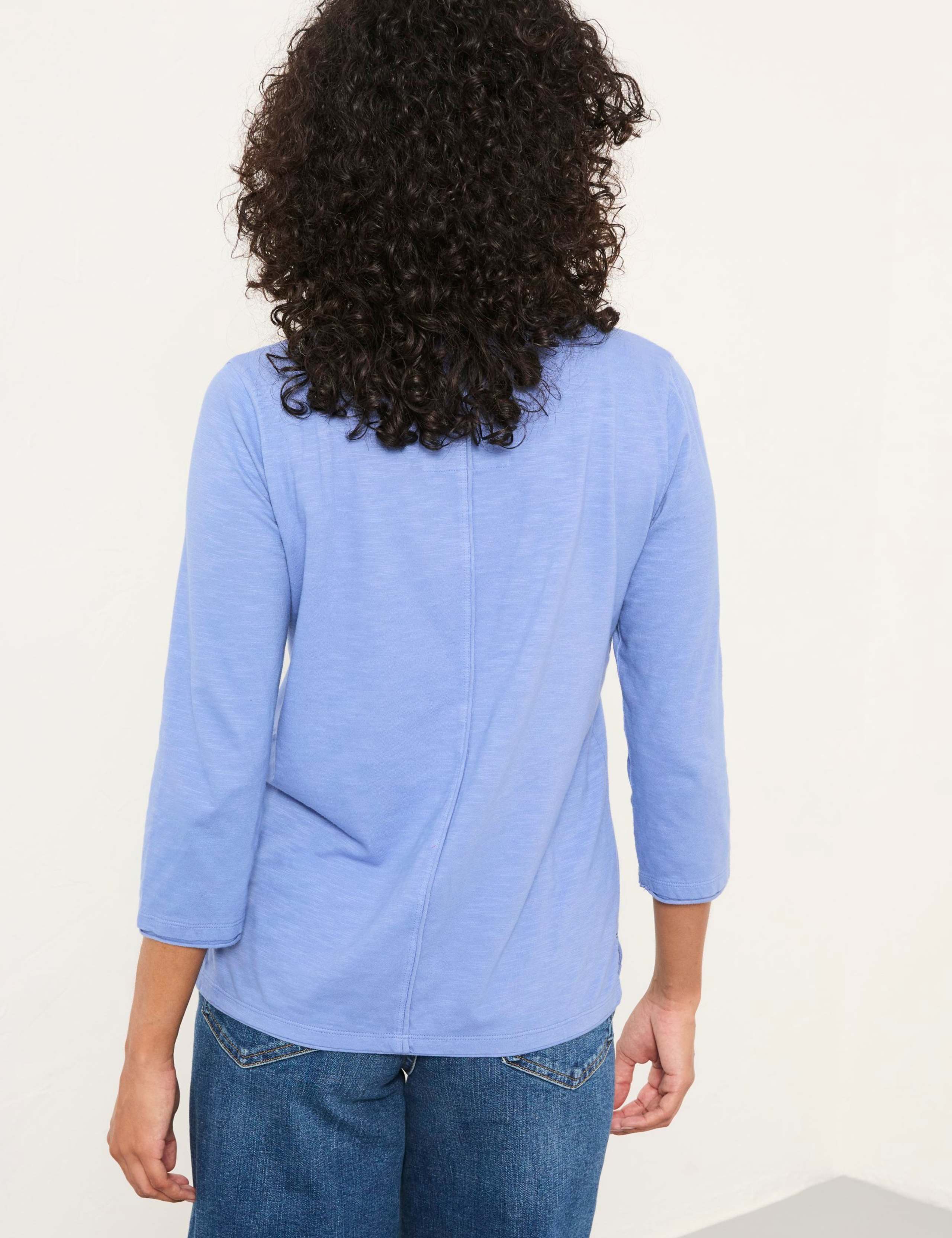 Pure Cotton Notch Neck T-Shirt 4 of 5