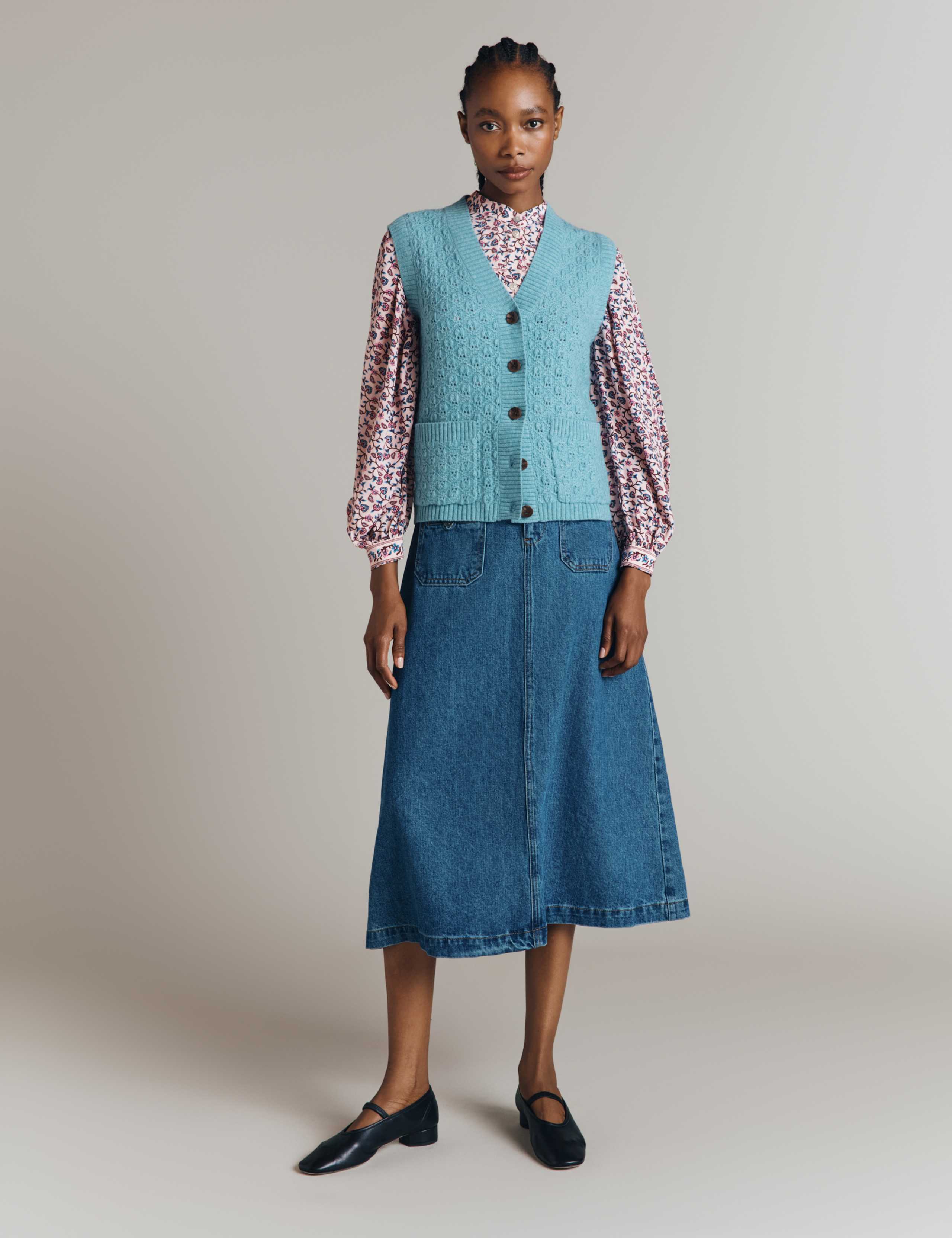 Wool Rich Textured Knitted Vest 5 of 5