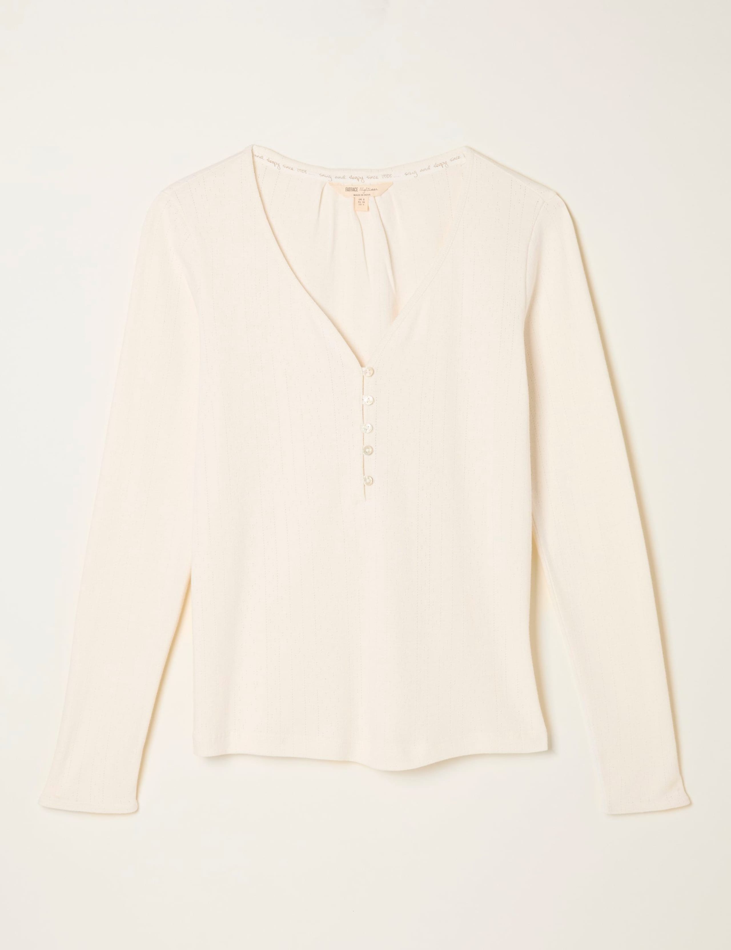 Pure Cotton Pointelle Pyjama Top 2 of 5