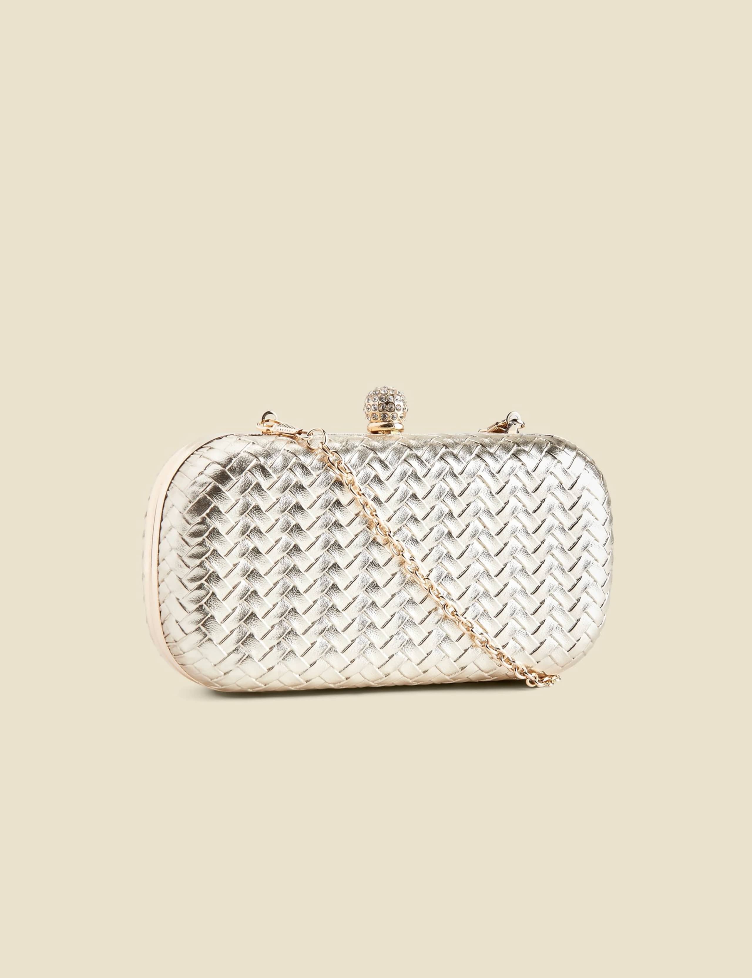 Metallic Woven Clutch Bag 3 of 5