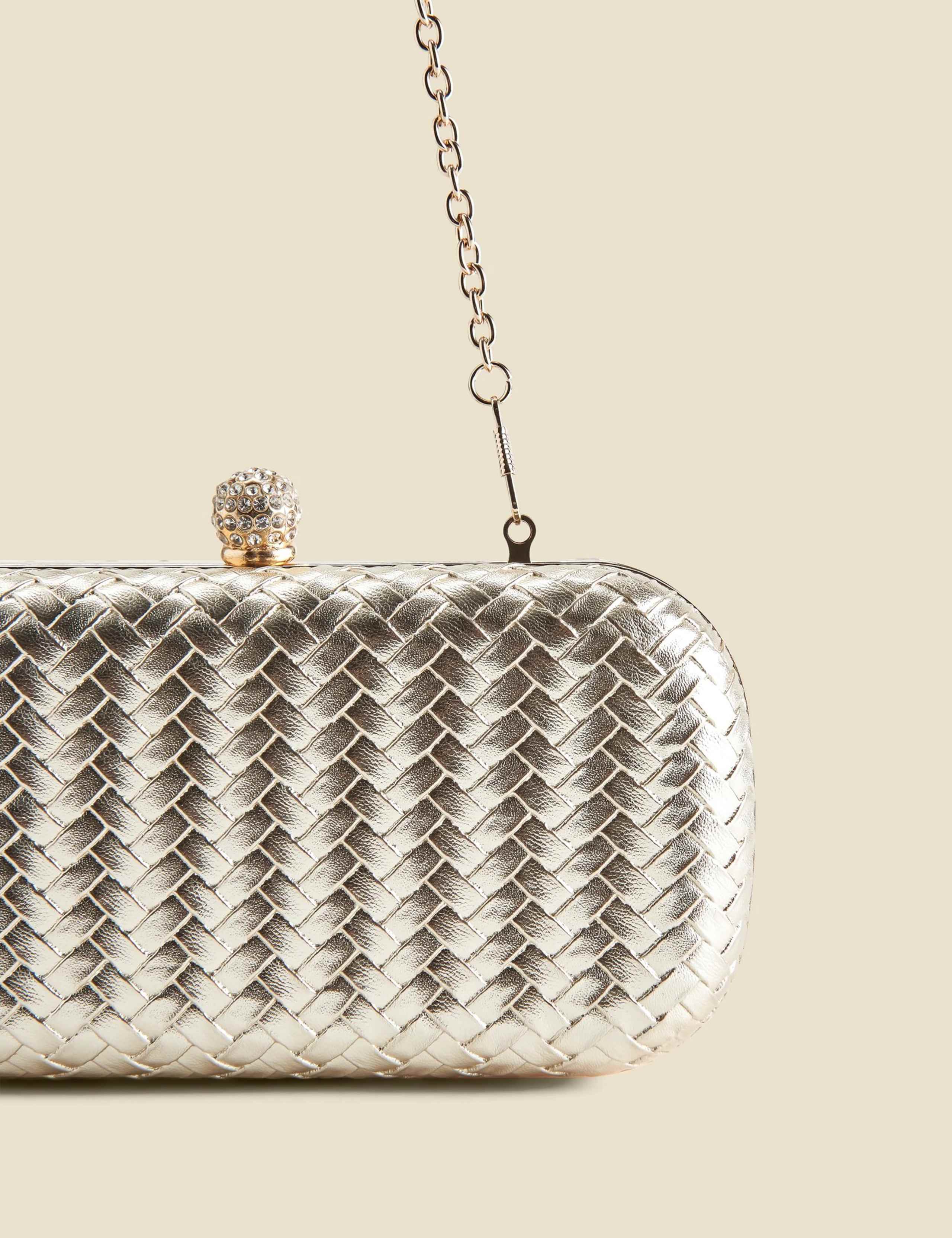 Metallic Woven Clutch Bag 4 of 5