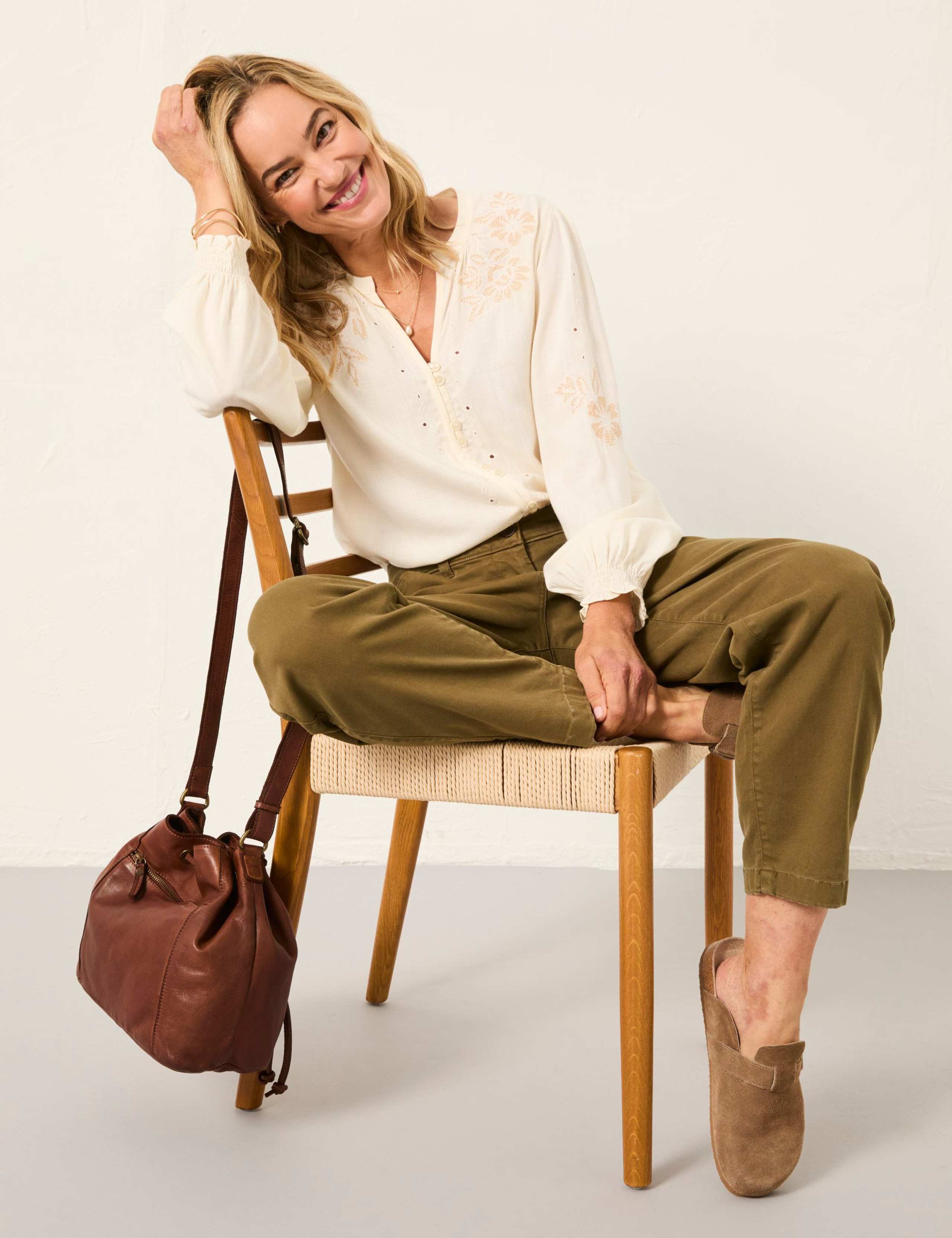 Cotton Rich Tapered Trousers 4 of 7